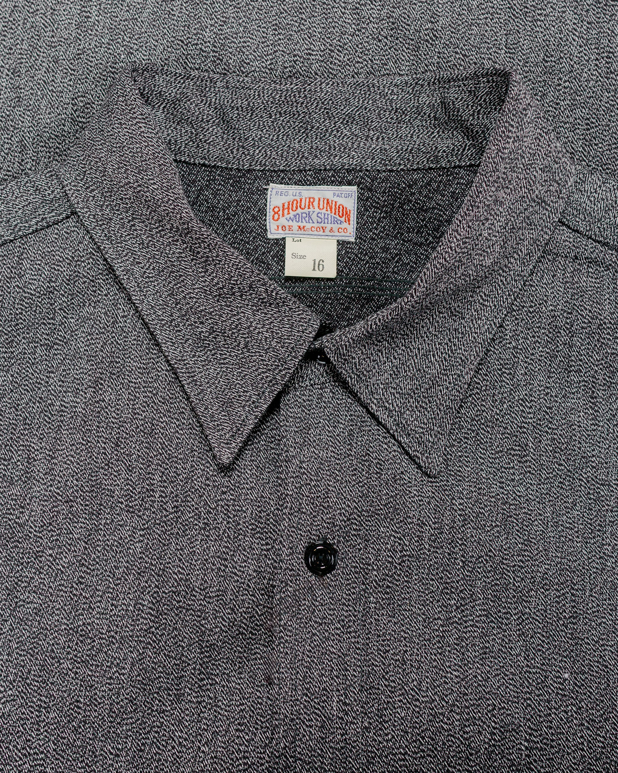 The Real McCoy's MS25109 8HU Cigarette Pocket Mock-Twist Chambray Work Shirt Black - Image 5