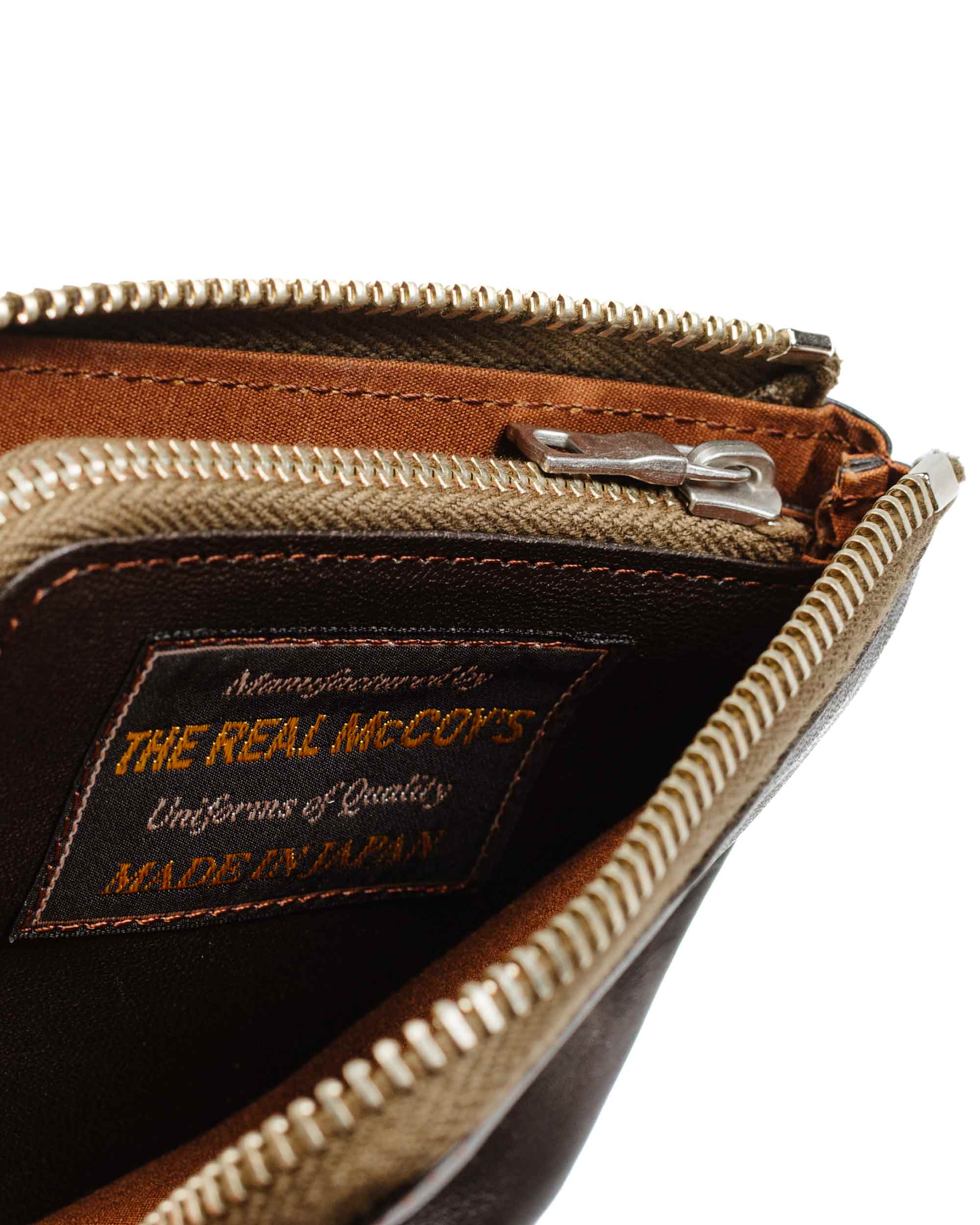 The Real McCoy's MW17100 McCoy's Horsehide Wallet Seal Brown - Image 3