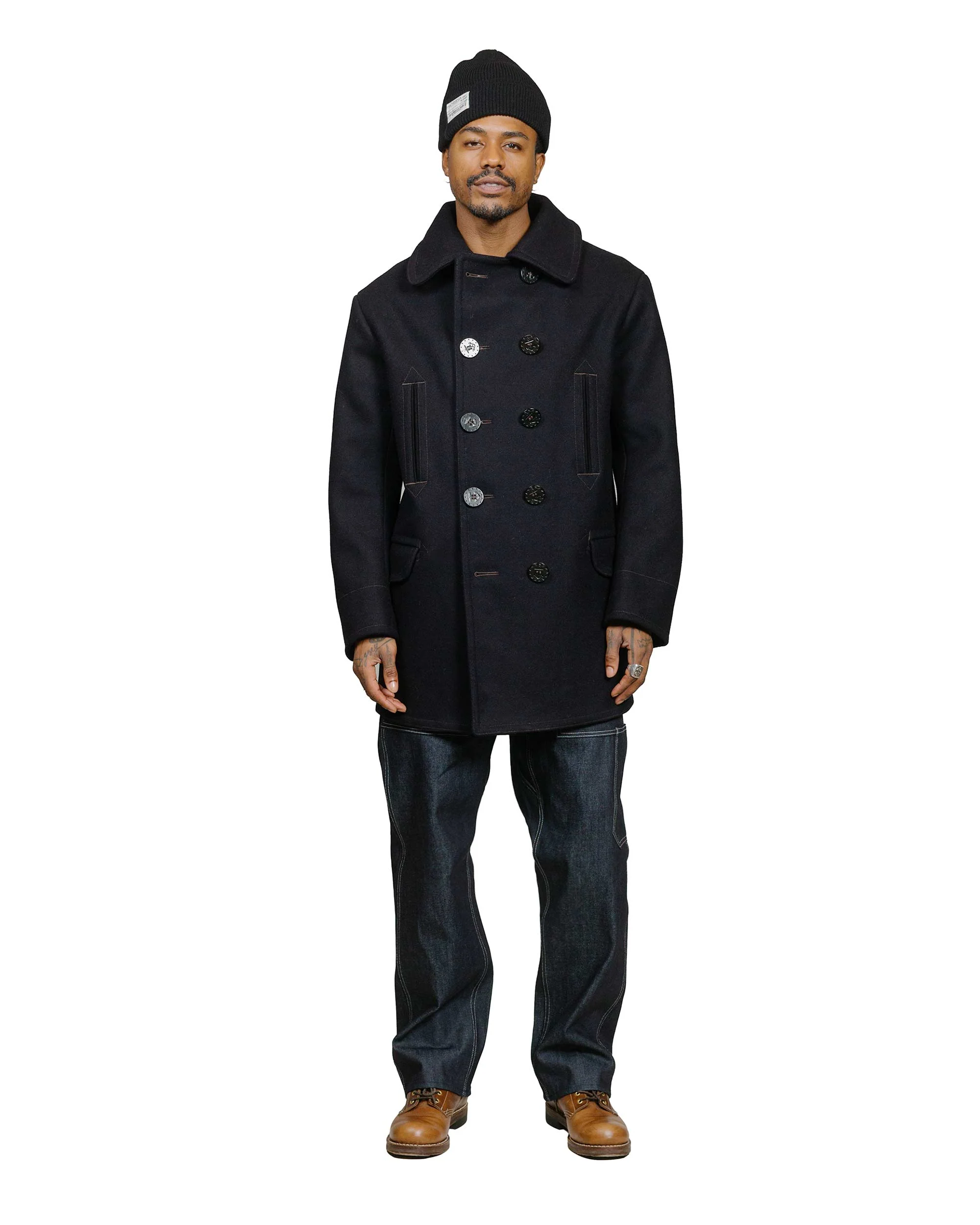 The Real McCoy's MJ22113 U.S. Navy Pea Coat (1913) Navy - Image 2