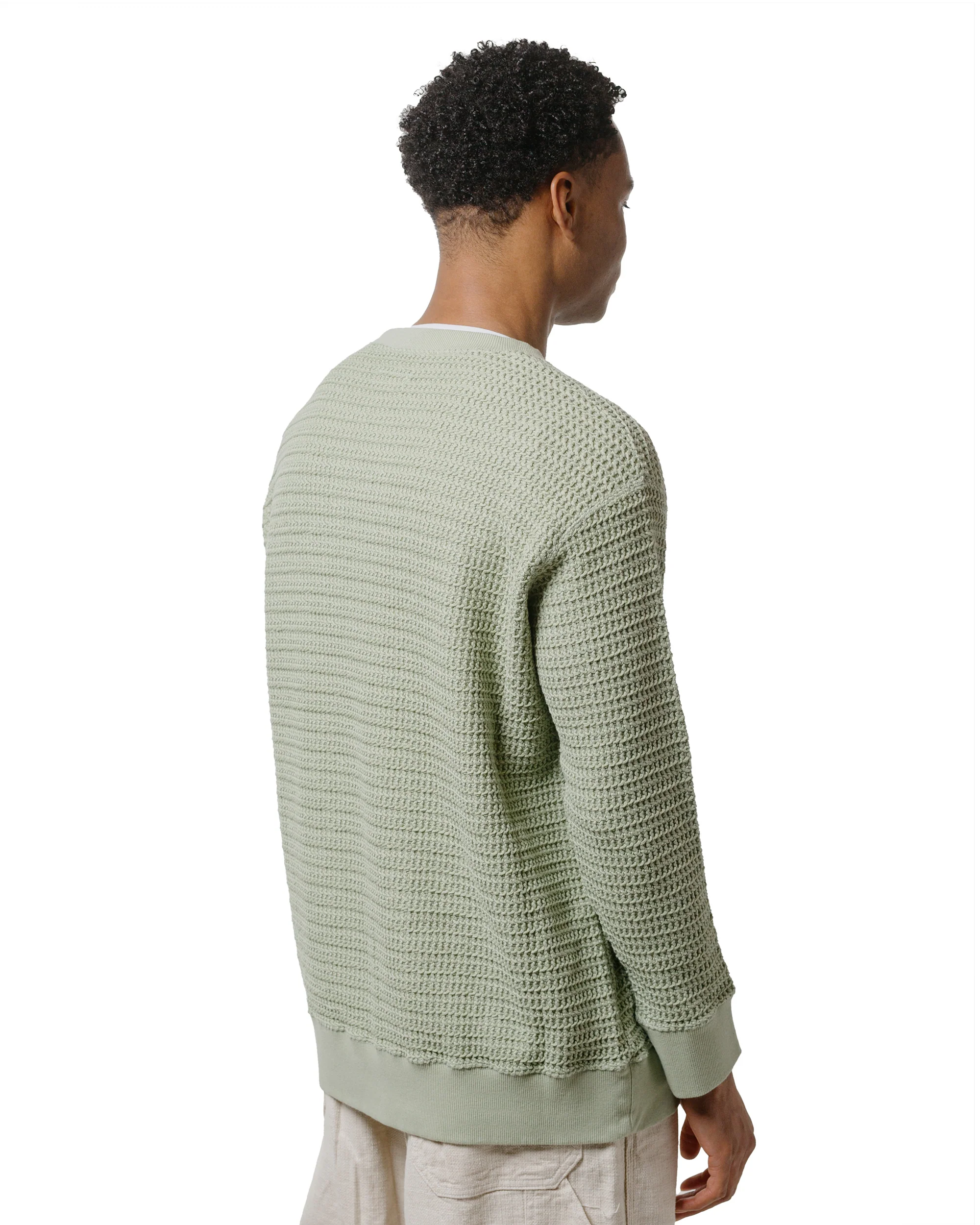 ts(s) Crew Neck Sweatshirt Cotton/Polyester Russell Knitting Jersey Pistachio - Image 4
