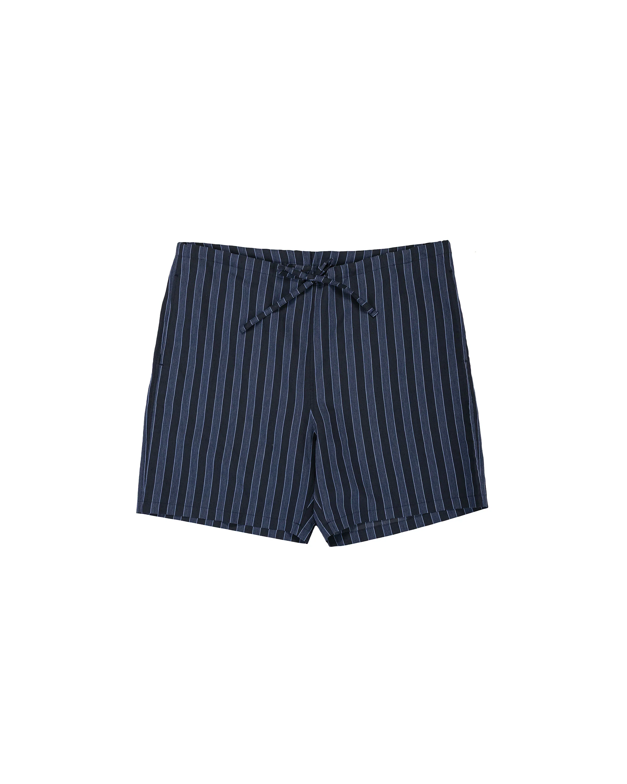 ts(s) Drawstring Shorts Bold Stripe Viscose/Polyester Cloth Navy
