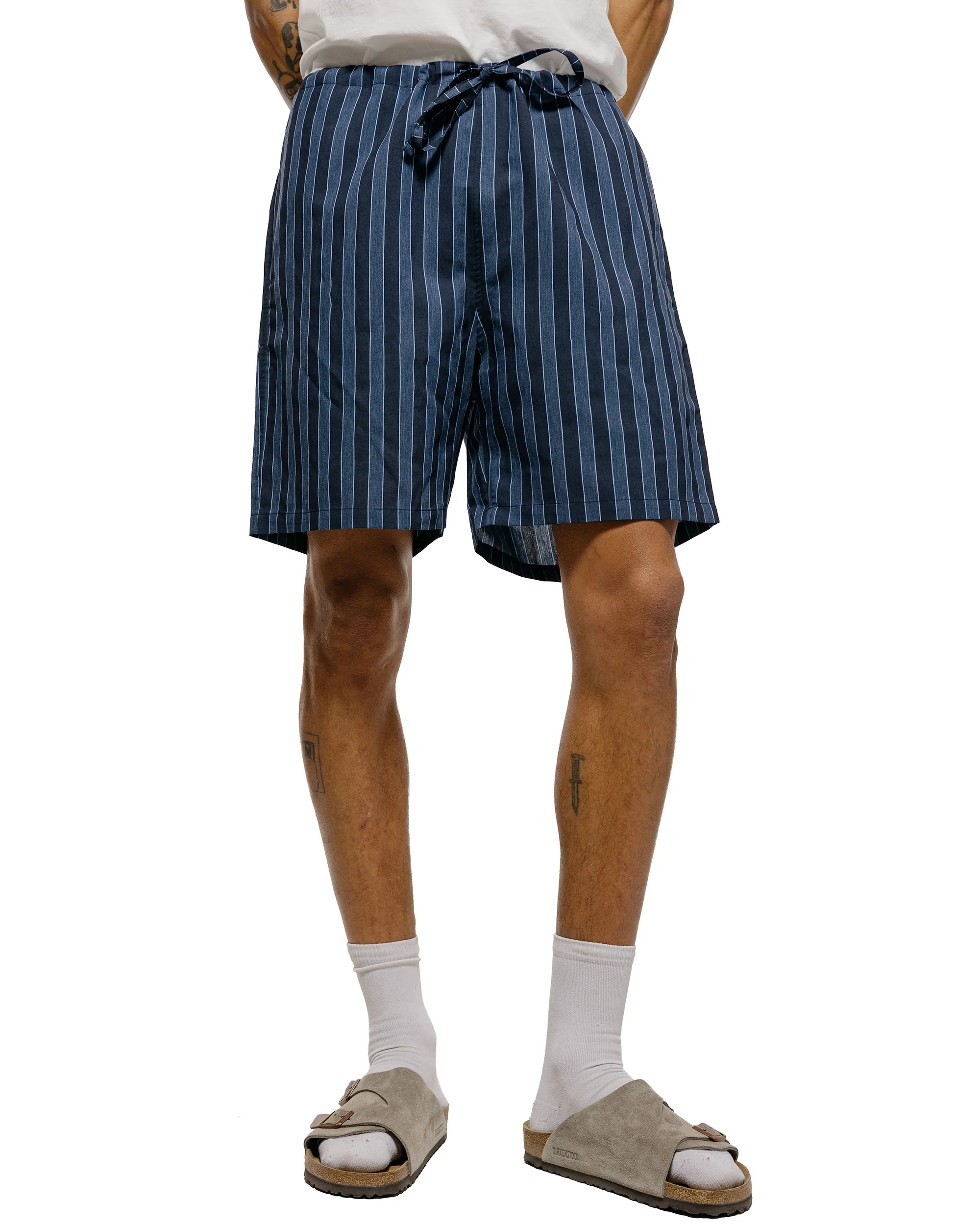 ts(s) Drawstring Shorts Bold Stripe Viscose/Polyester Cloth Navy - Image 2