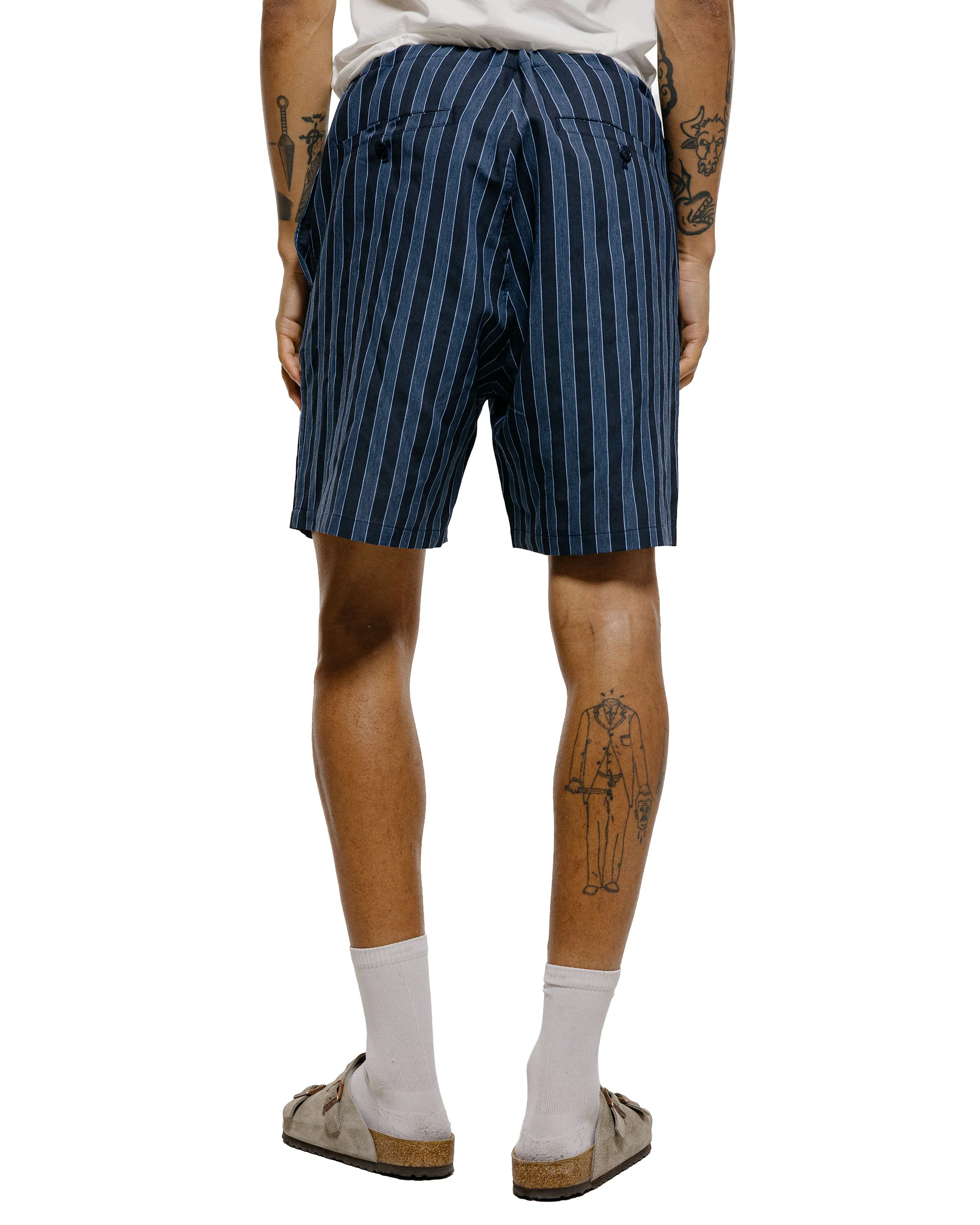 ts(s) Drawstring Shorts Bold Stripe Viscose/Polyester Cloth Navy - Image 3