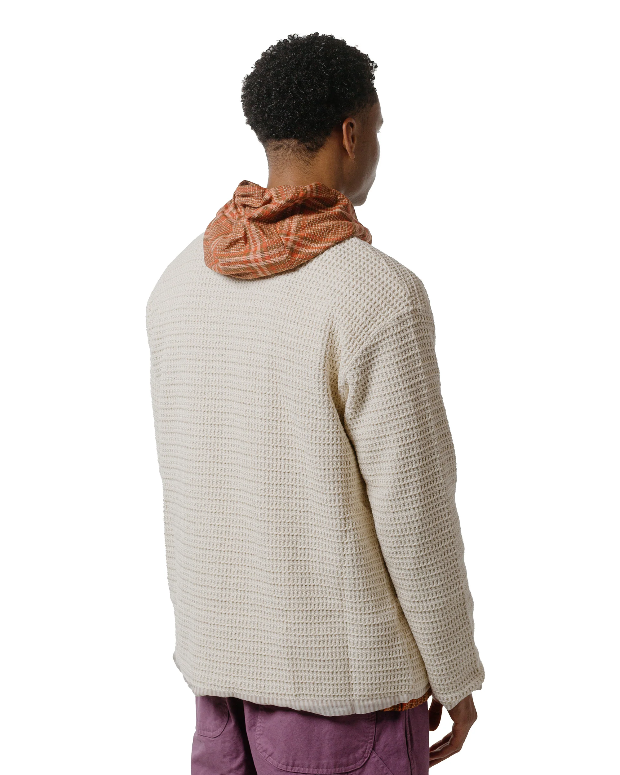 ts(s) Lined Easy Cardigan Cotton/Polyester Russell Knitting Jersey Cream - Image 3