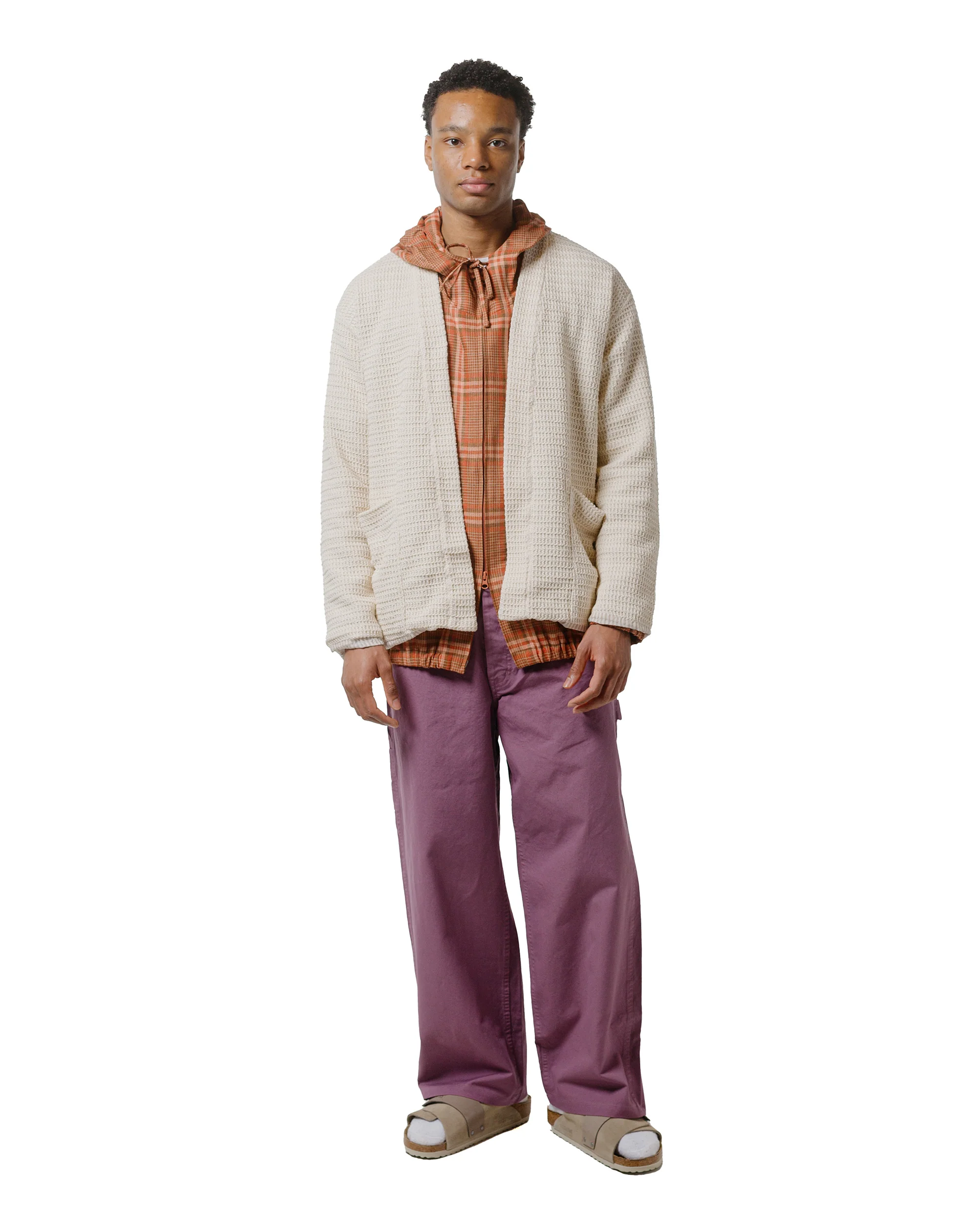 ts(s) Lined Easy Cardigan Cotton/Polyester Russell Knitting Jersey Cream - Image 4