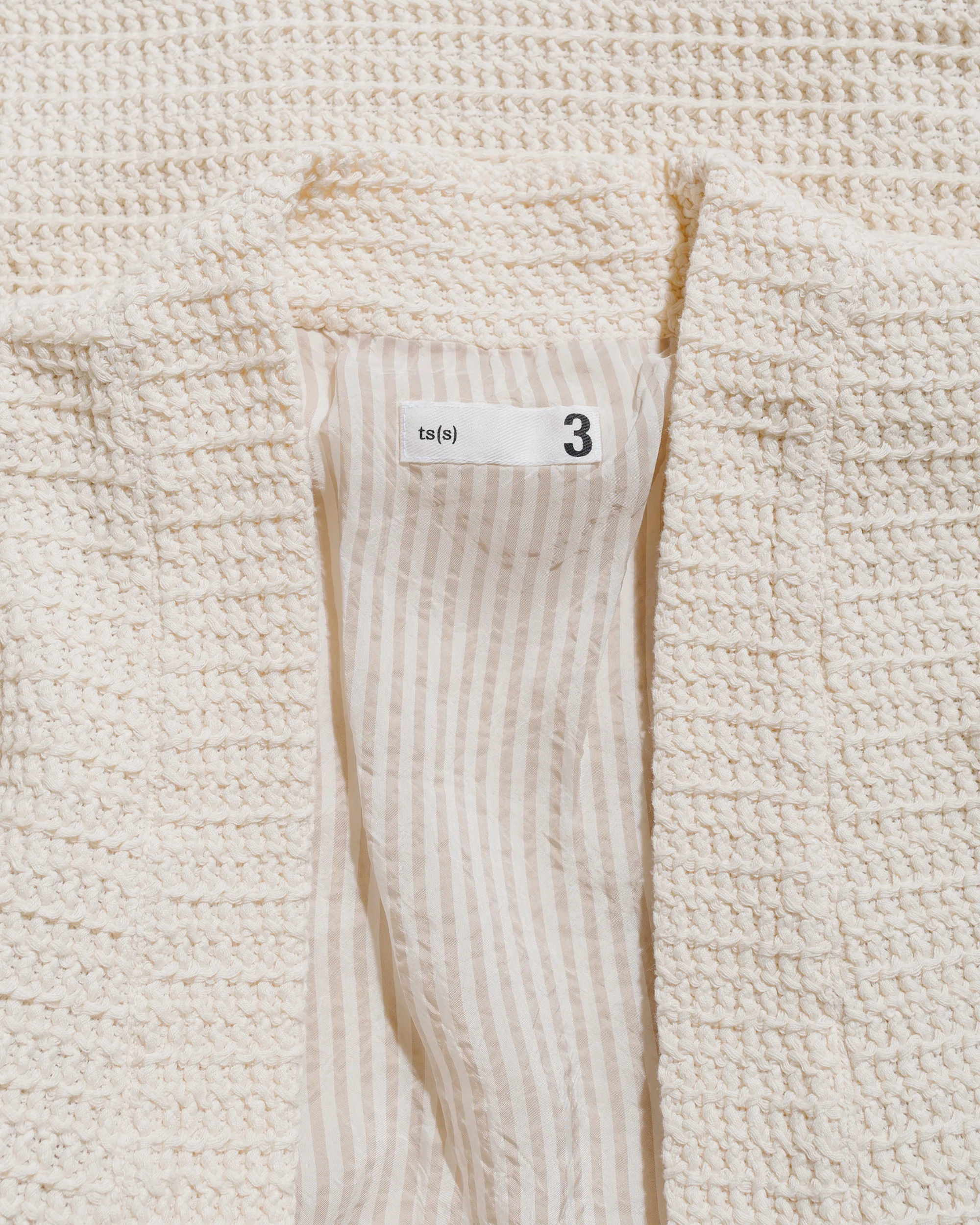ts(s) Lined Easy Cardigan Cotton/Polyester Russell Knitting Jersey Cream - Image 5