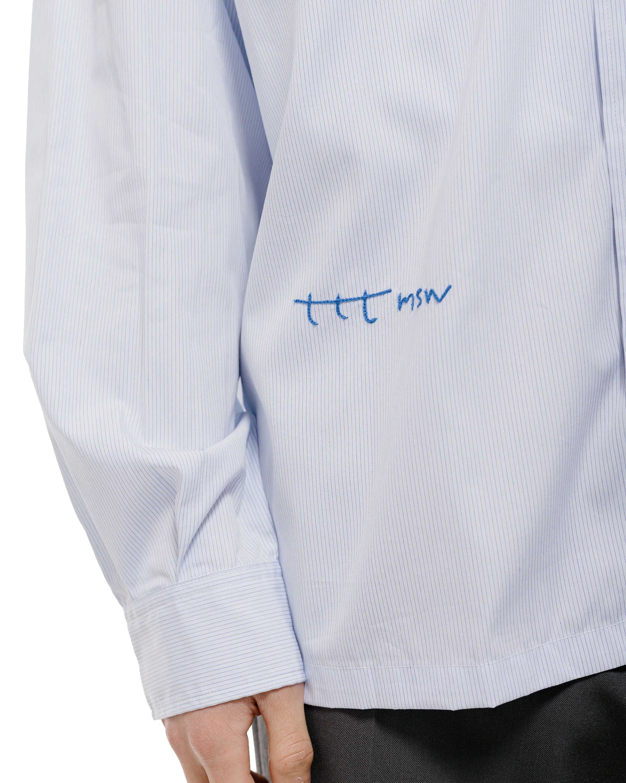 TTT MSW Regular Collar Shirt White Stripe - Image 3
