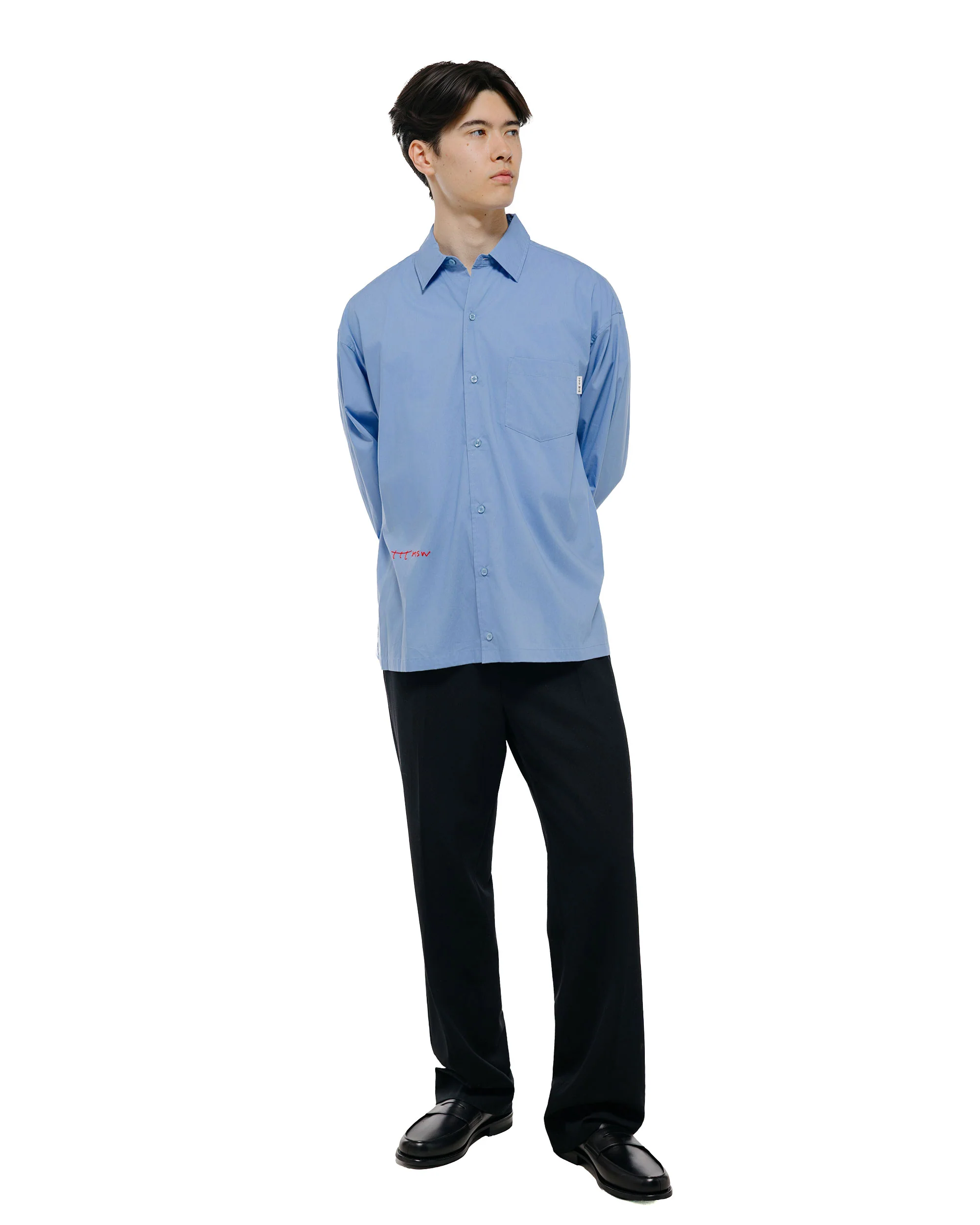 TTT MSW Wool Straight Slacks Black - Image 5