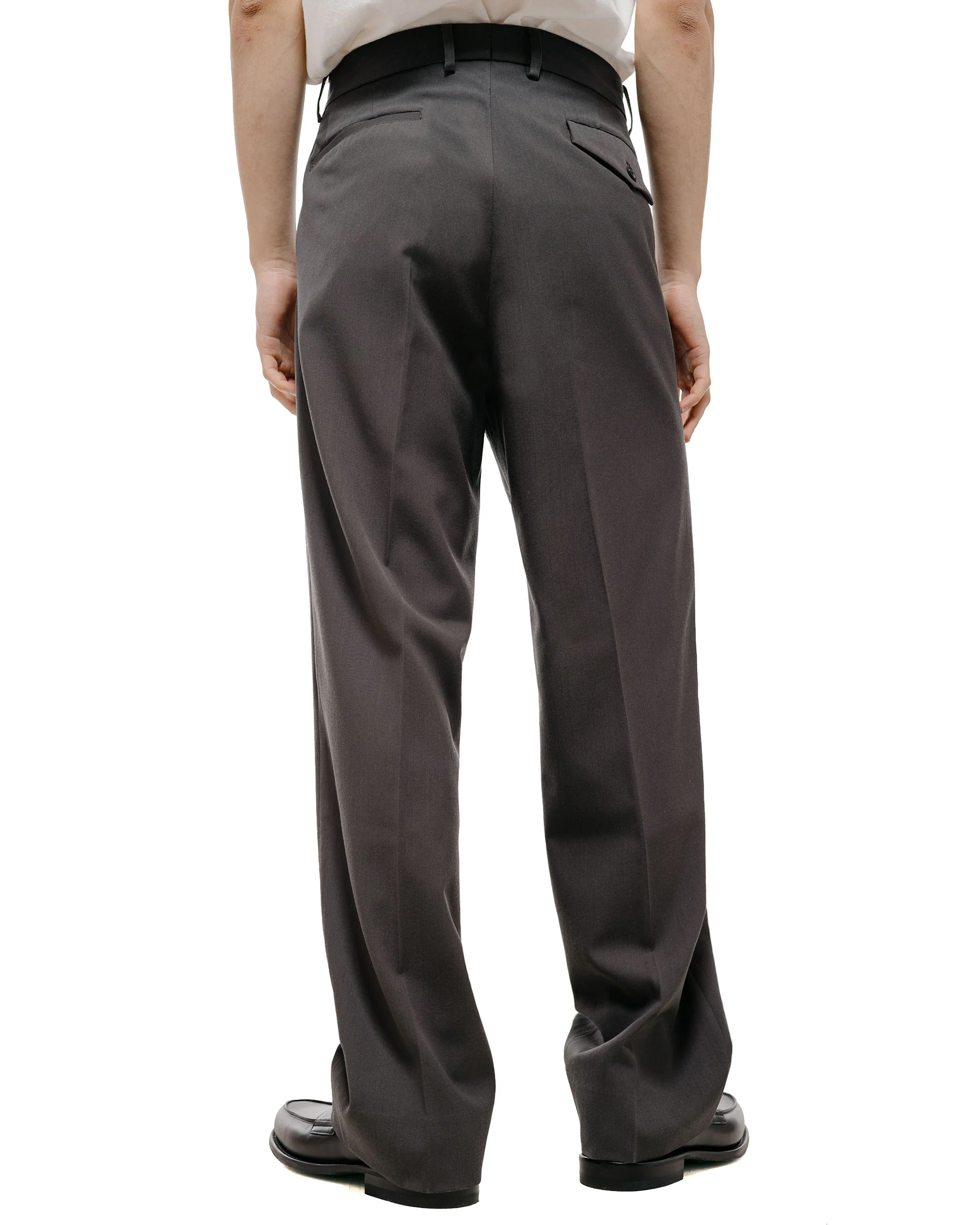 TTT MSW Wool Straight Slacks Charcoal Grey - Image 4
