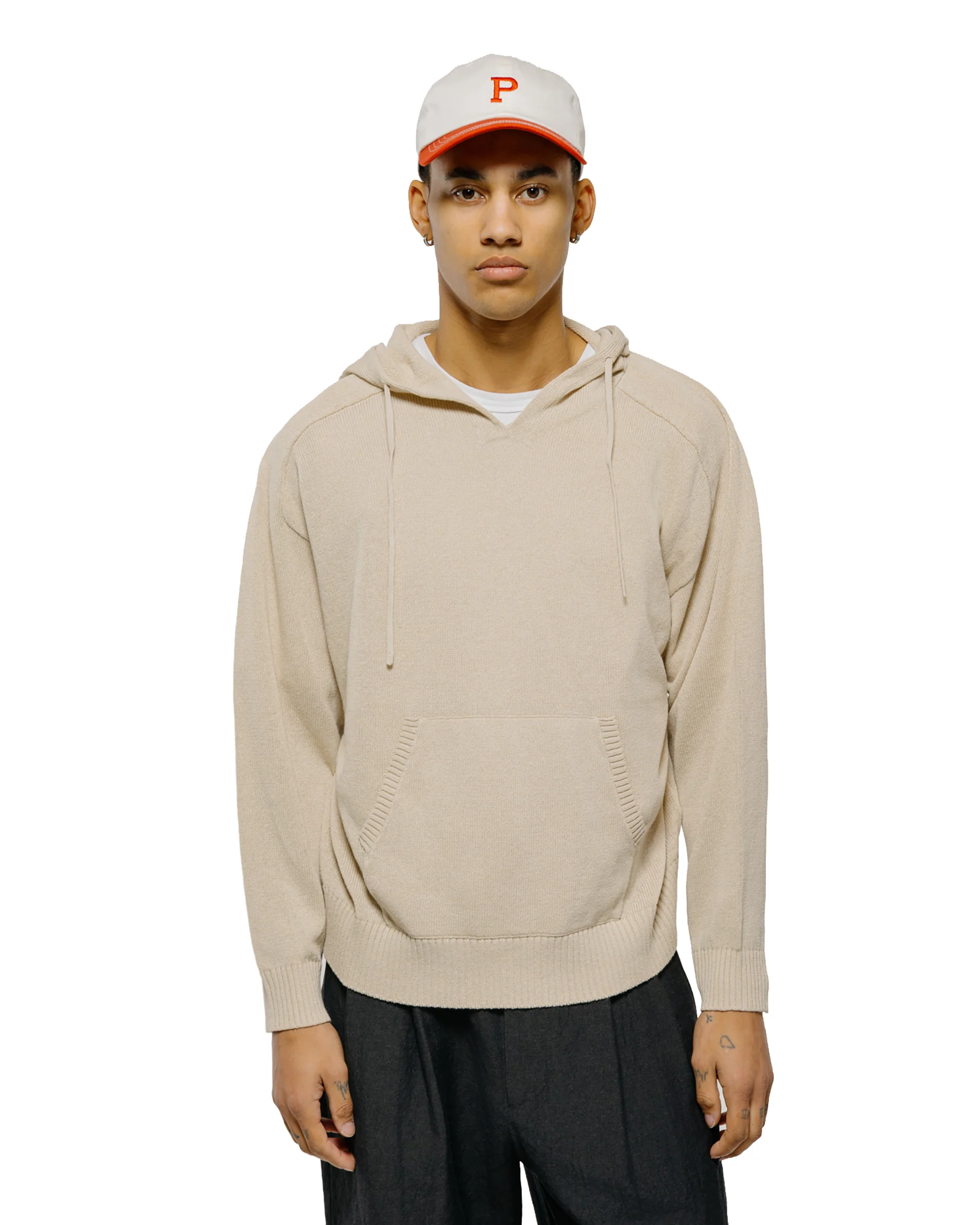 Universal Products Linen Knit Hoodie Ecru - Image 2