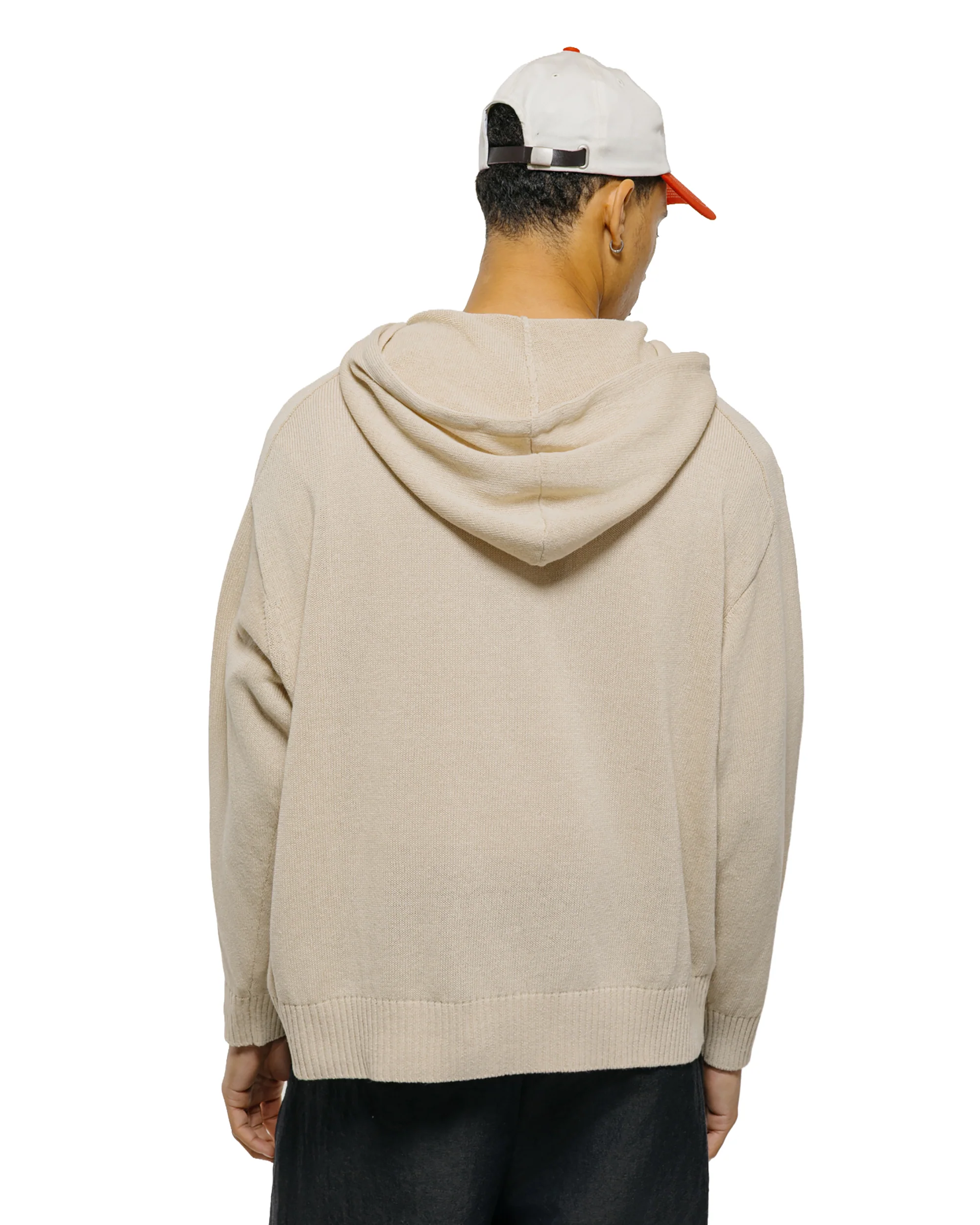 Universal Products Linen Knit Hoodie Ecru - Image 3