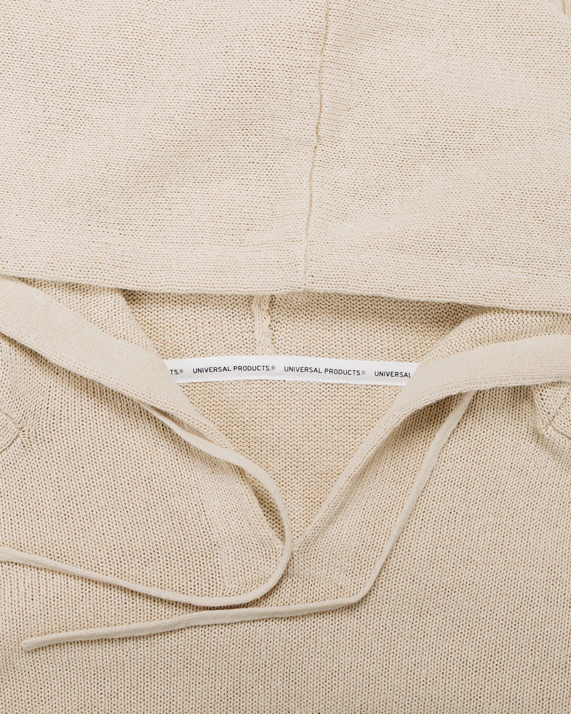 Universal Products Linen Knit Hoodie Ecru - Image 5