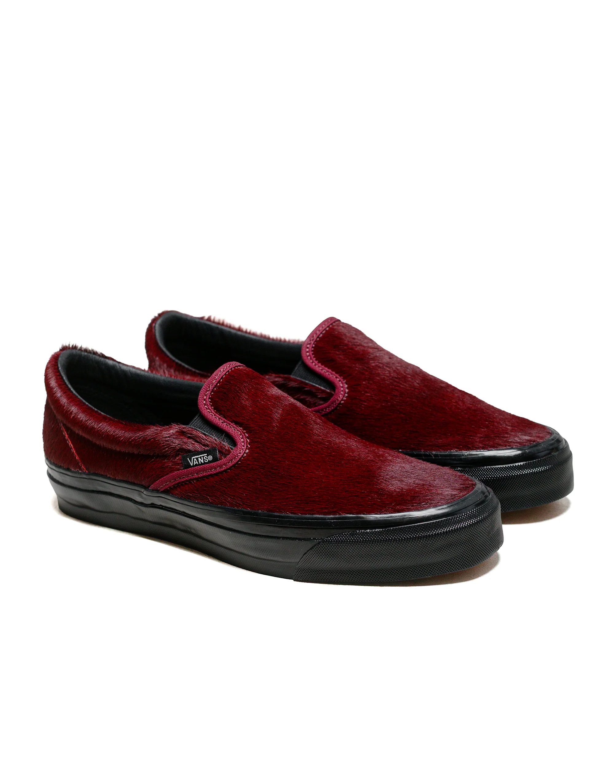 Vans Premium Slip-On Reissue 98 LX Pony Hair Burgundy - Image 2