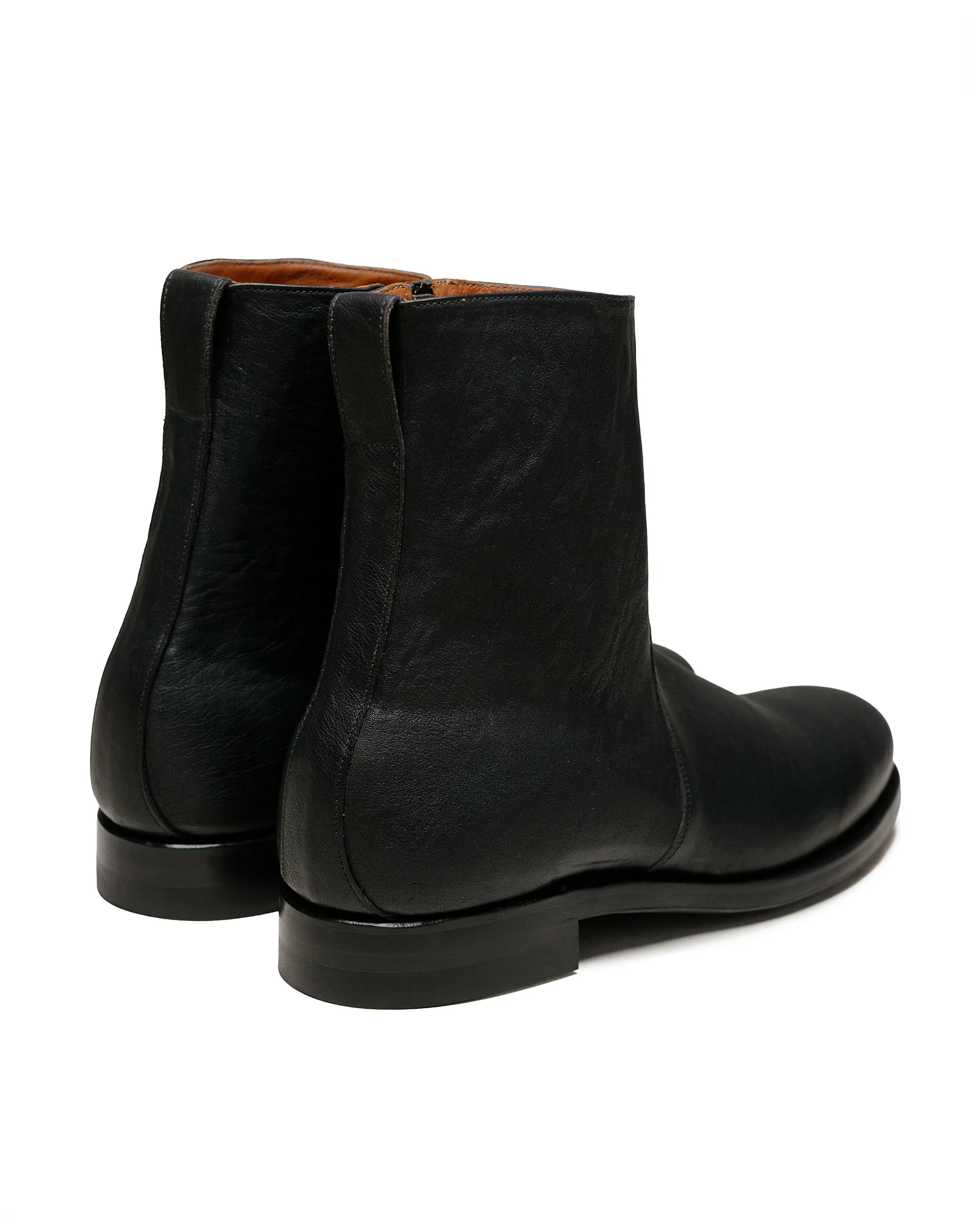 Viberg 2030CH Side Zip Boot Nero Washed Kangaroo - Image 3