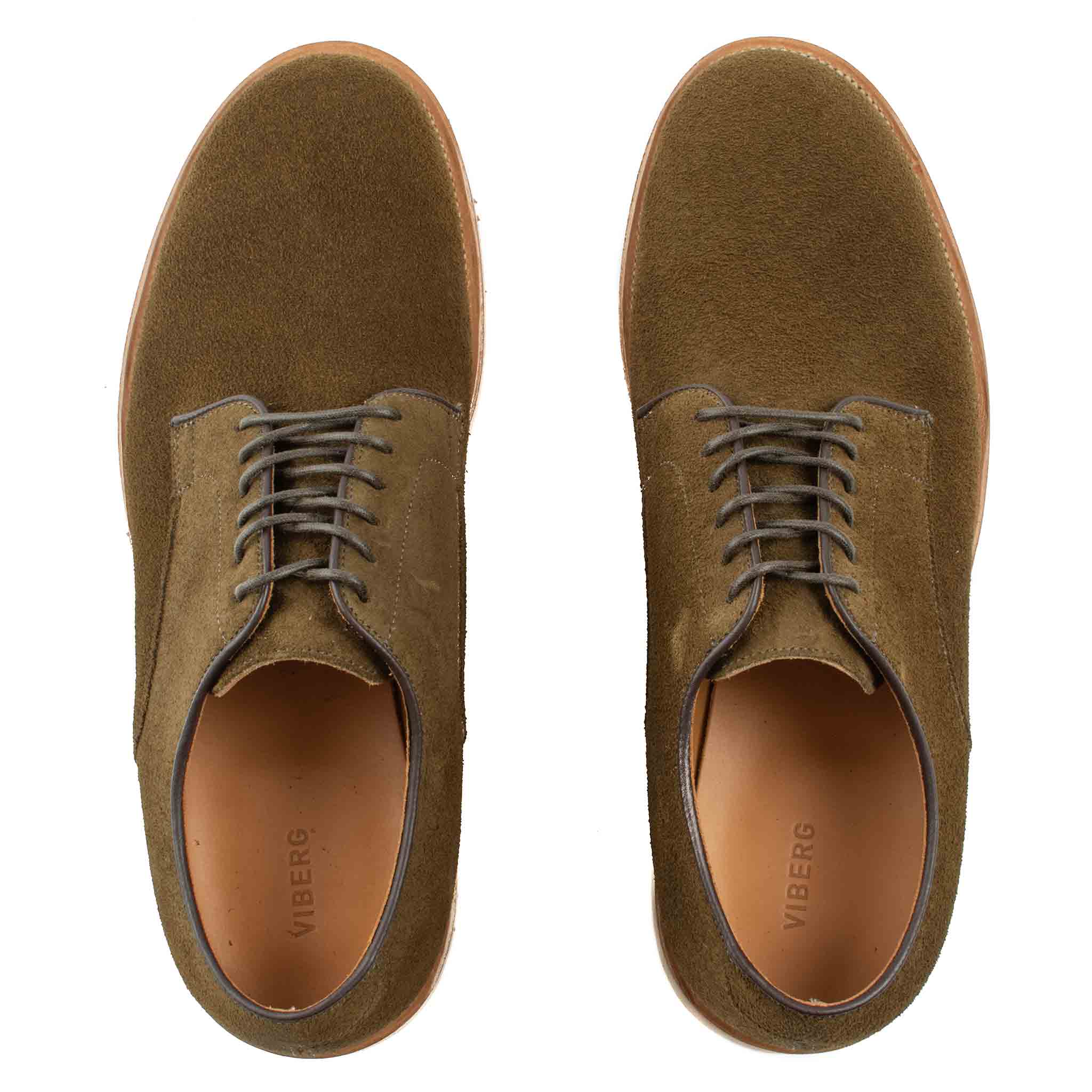 Viberg Mushroom Chamois Roughout Derby Shoe - Image 4