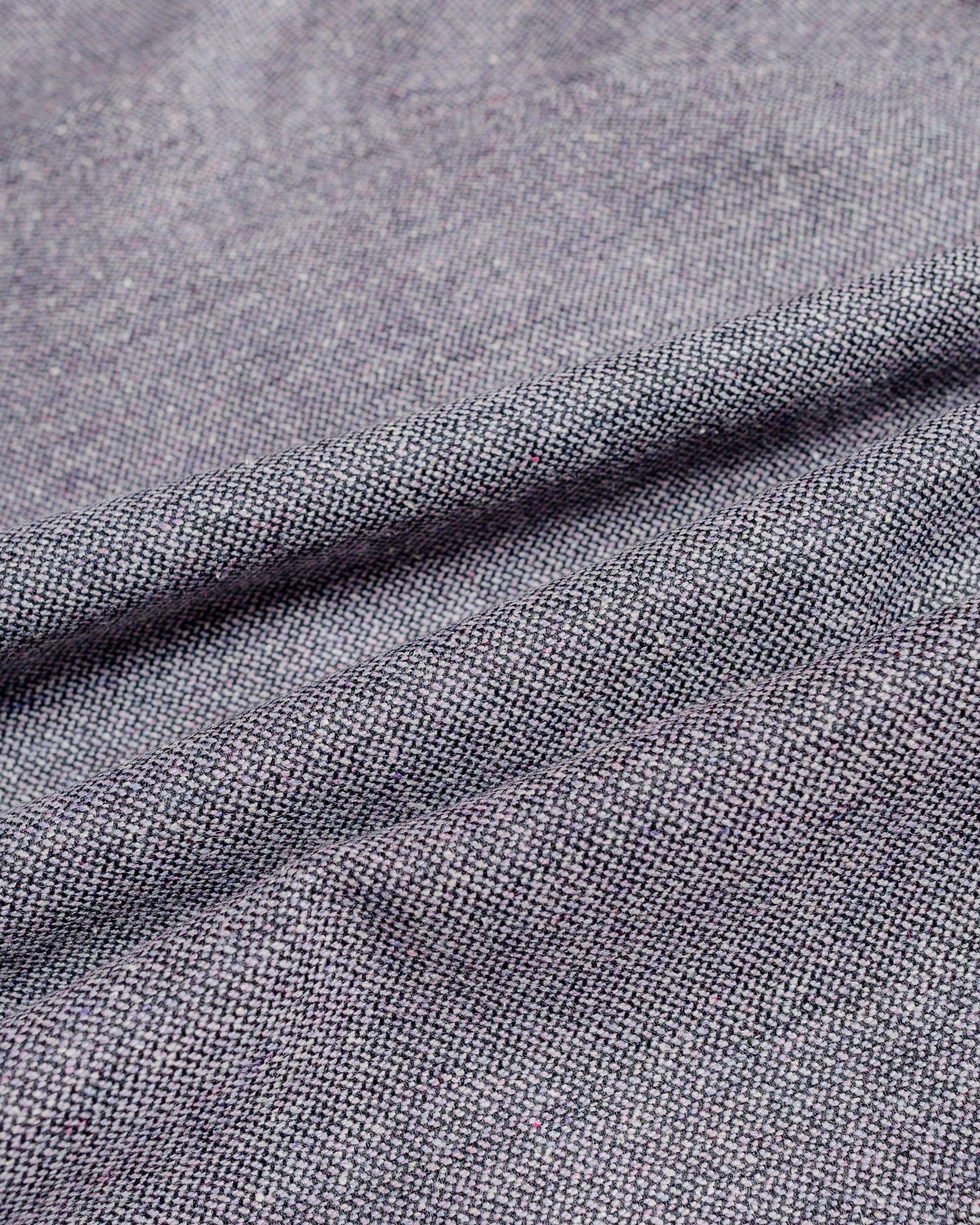 Wanze Army Smock Vest Italian Donegal Wool Purple - Image 5