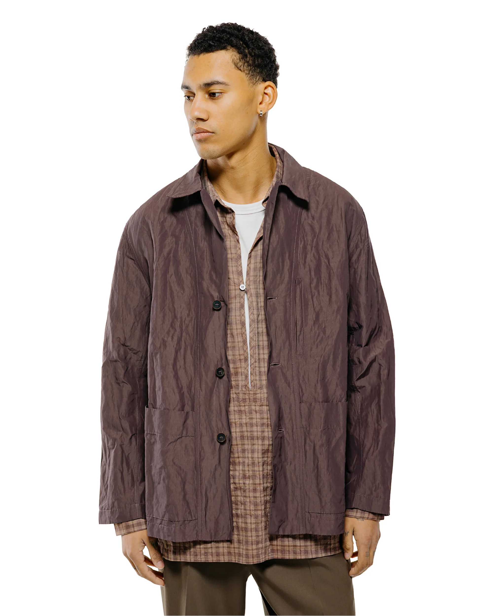 Wanze Box Jacket Cotton Nylon Metal Prune - Image 2