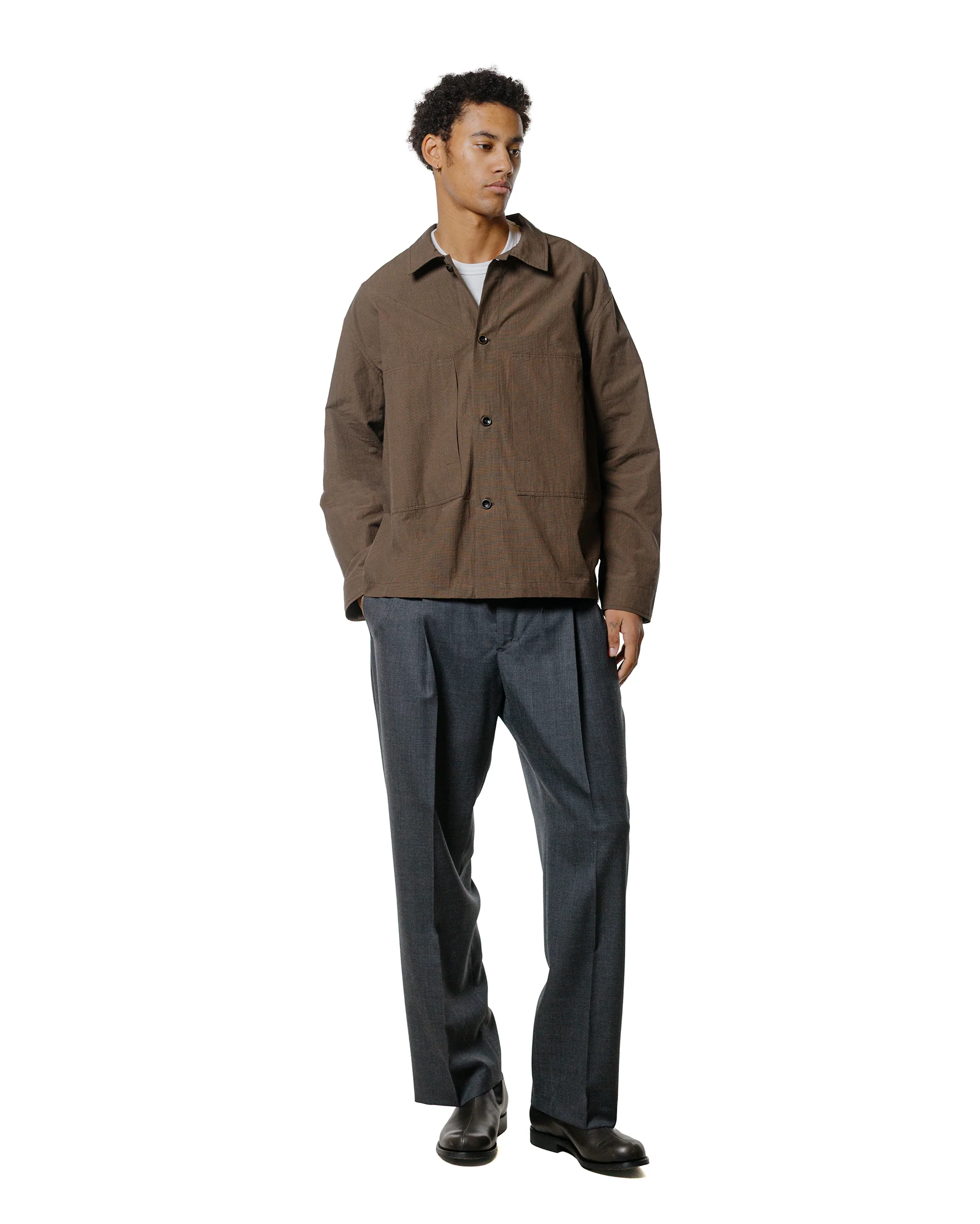 Wanze Double Pleated Trouser Merino Wool Slate - Image 4