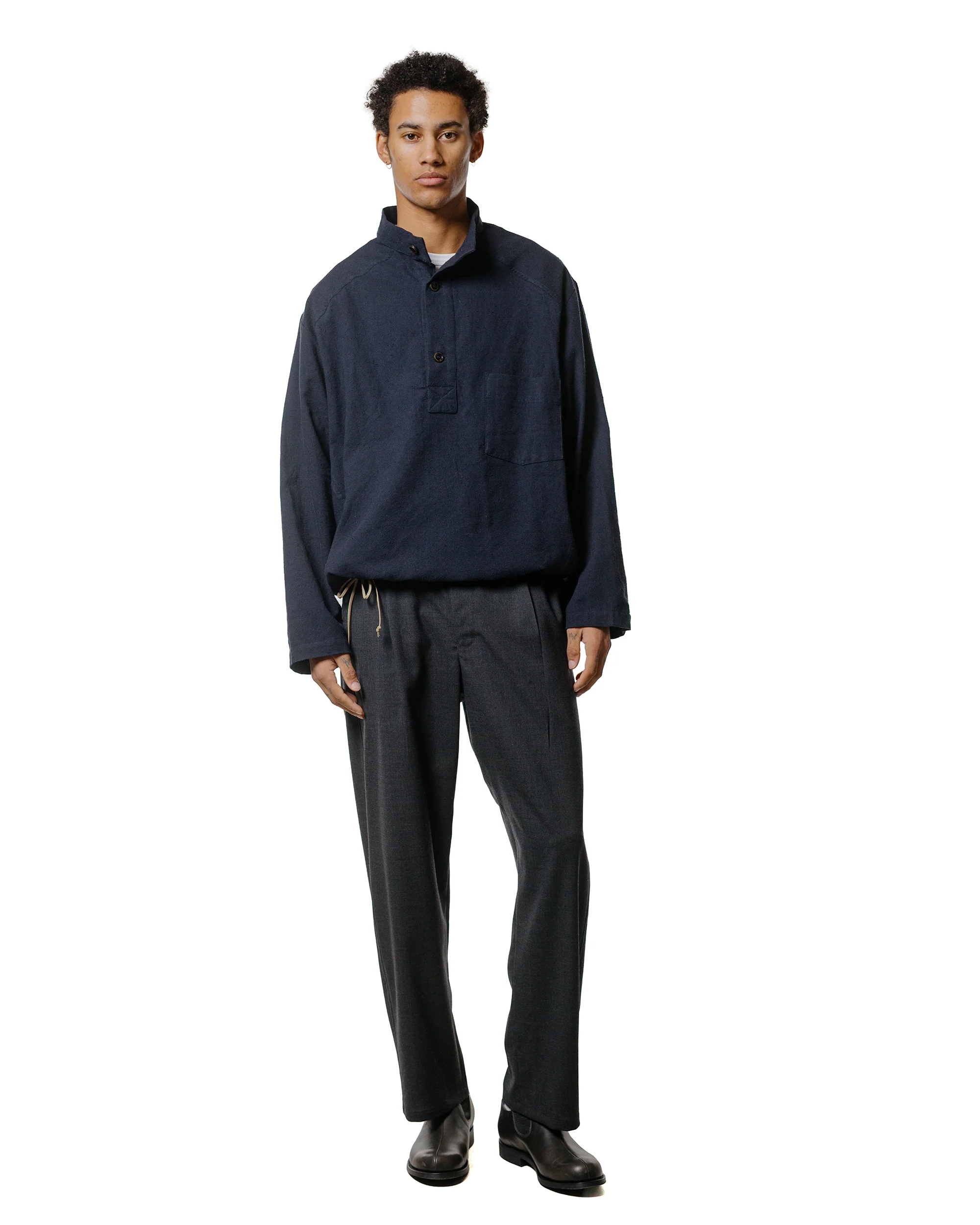 Wanze Easy Trouser Wool Grey - Image 4
