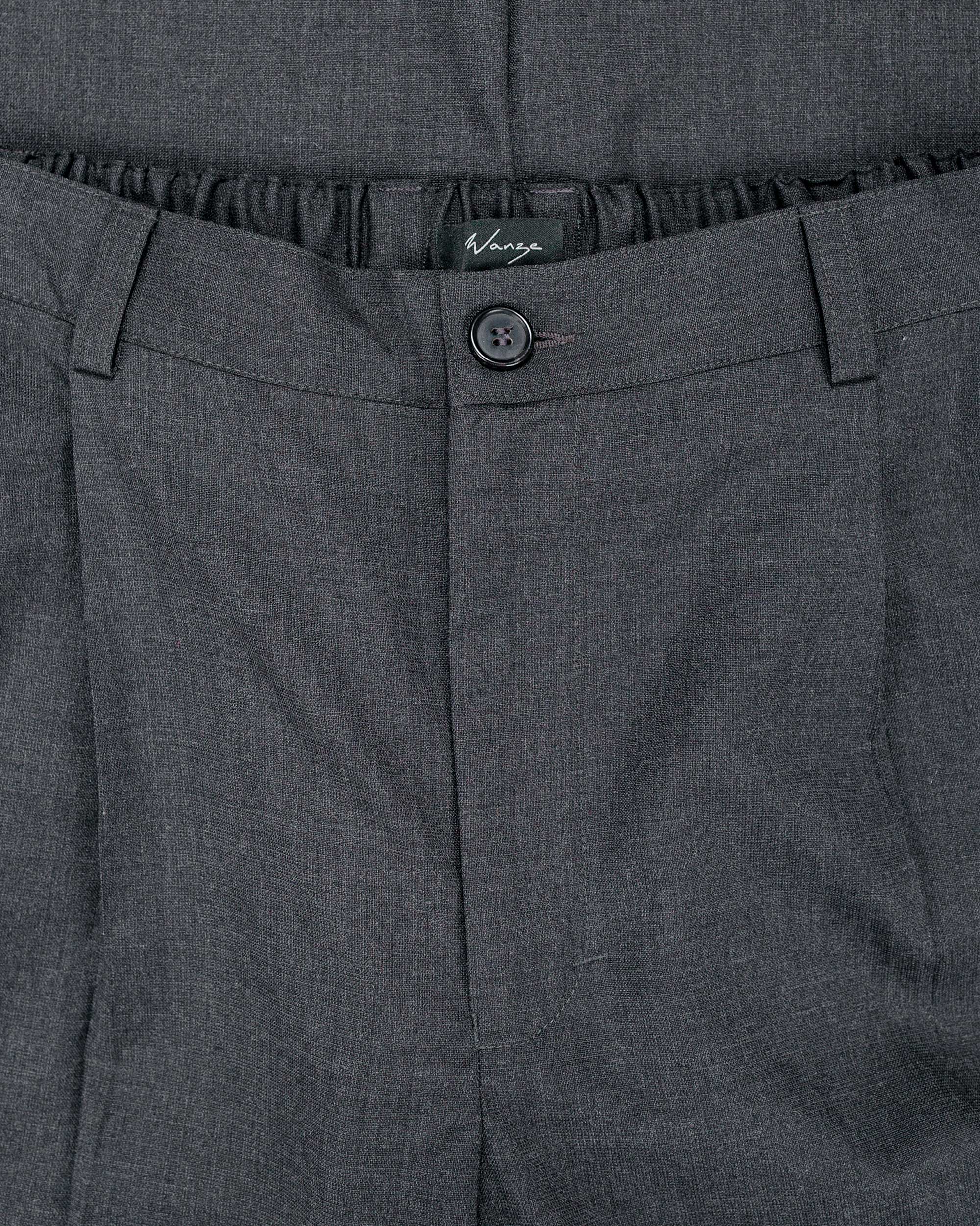 Wanze Easy Trouser Wool Grey - Image 5