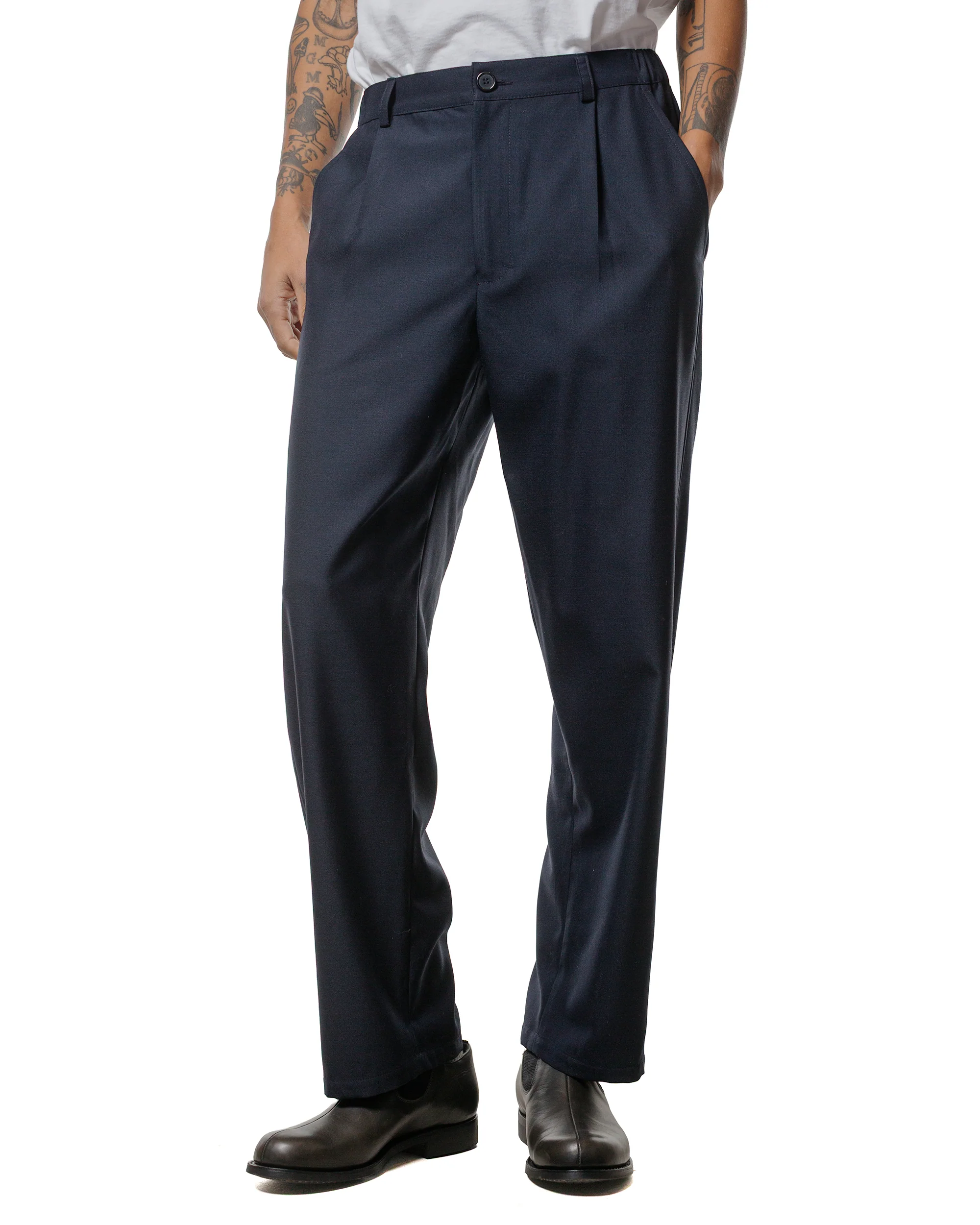 Wanze Easy Trouser Wool Navy - Image 2