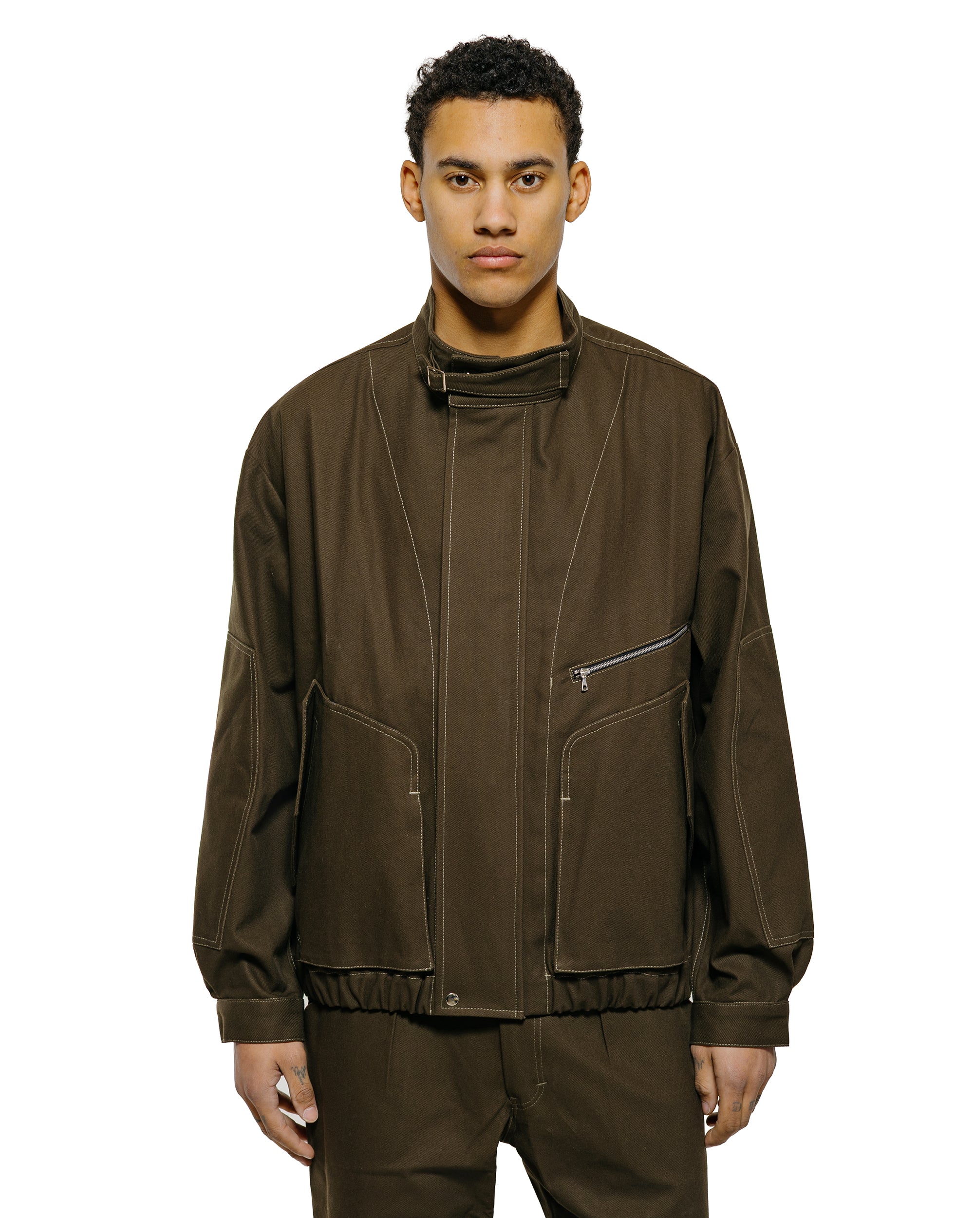 Wanze Flight Jacket Cotton Twill Army Green - Image 2