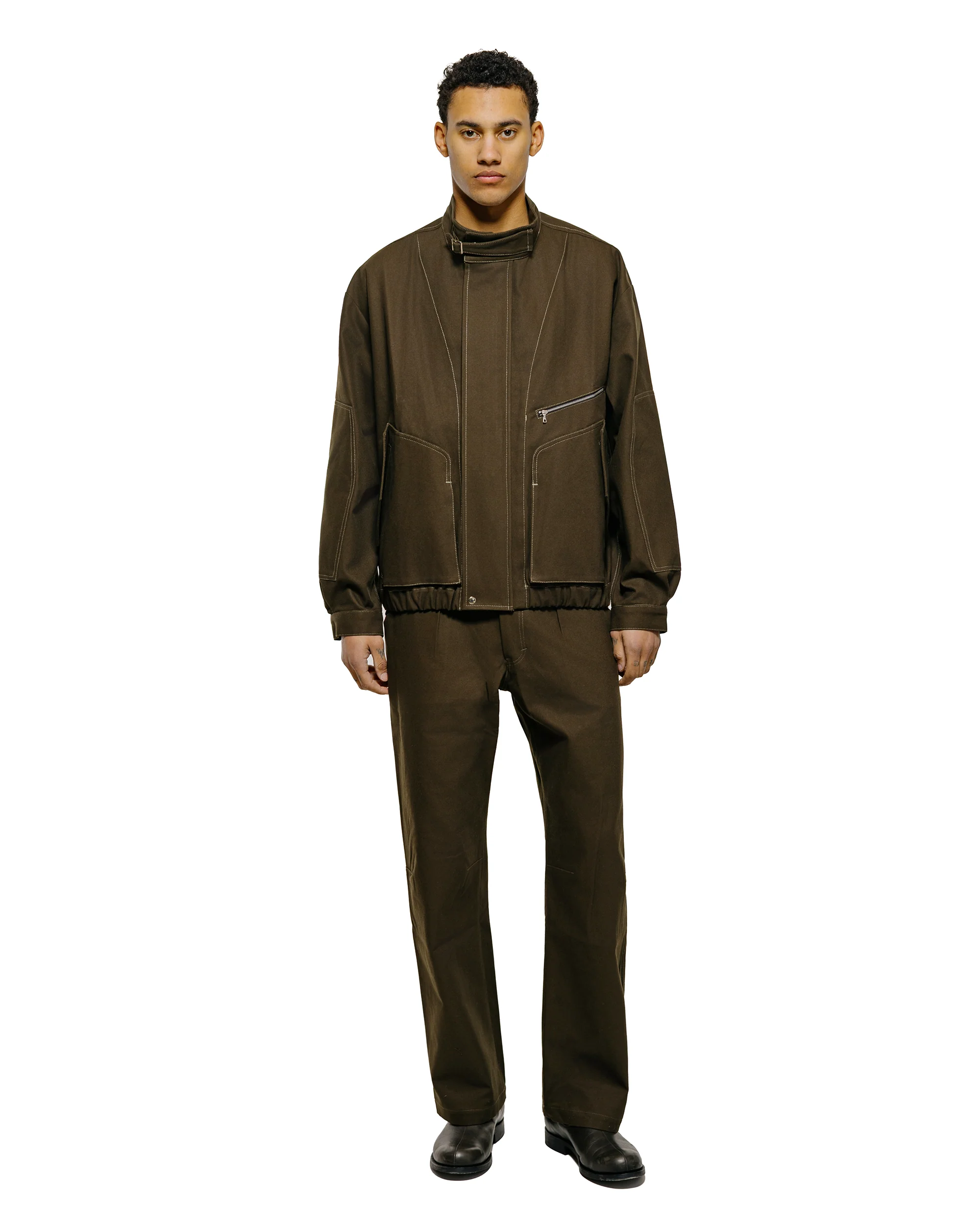 Wanze Flight Jacket Cotton Twill Army Green - Image 4