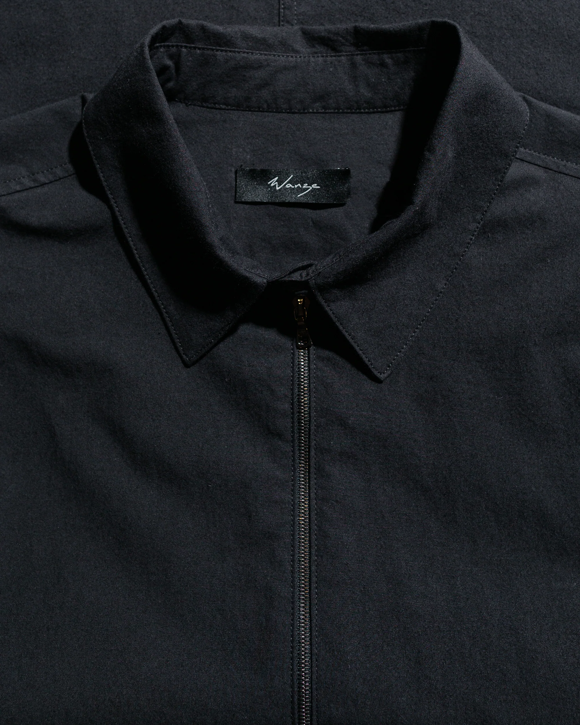 Wanze Half Zip Shirt Typewriter Cotton Black - Image 5