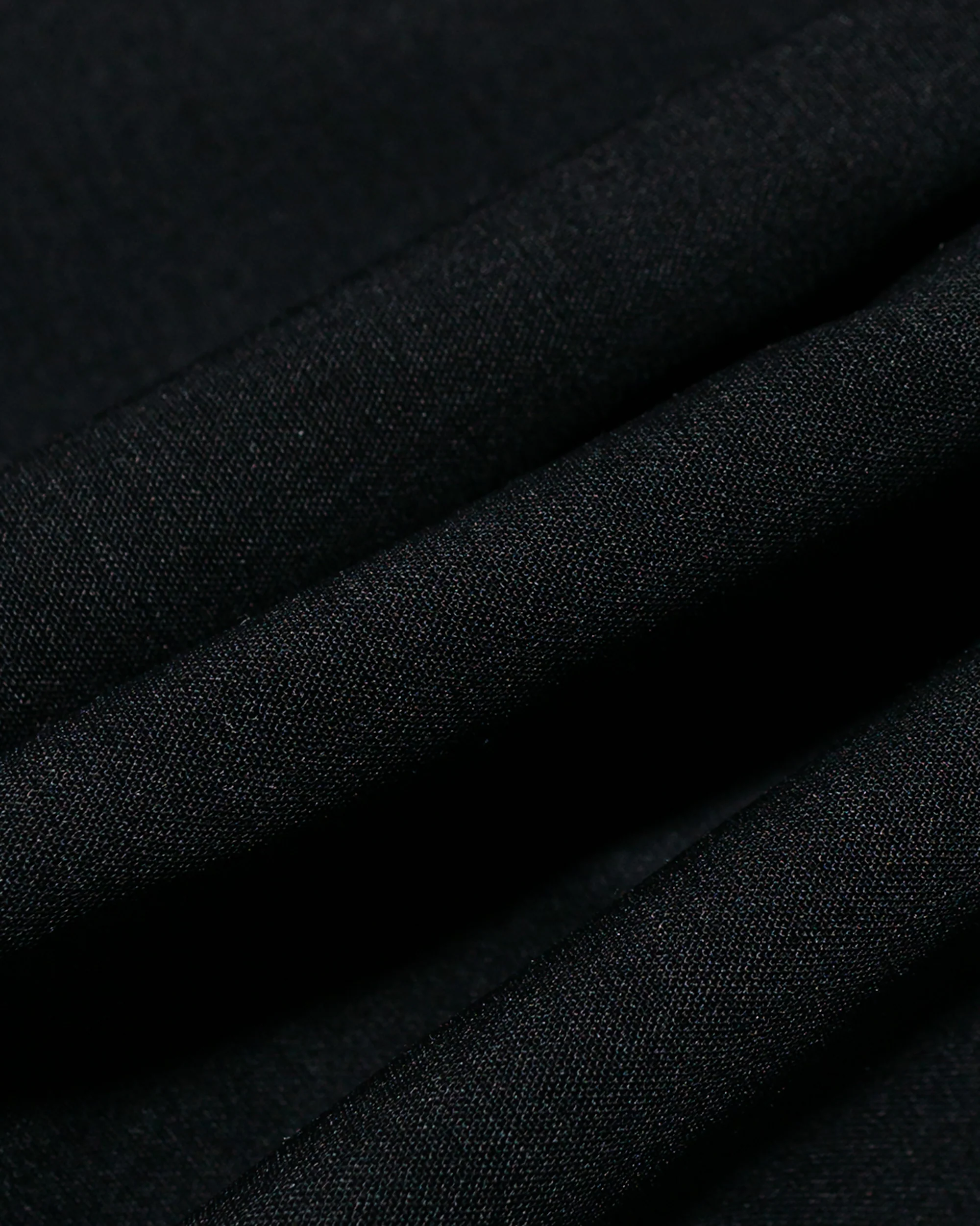 Wanze Layered Button Up Shirt Wool Voile Black - Image 6