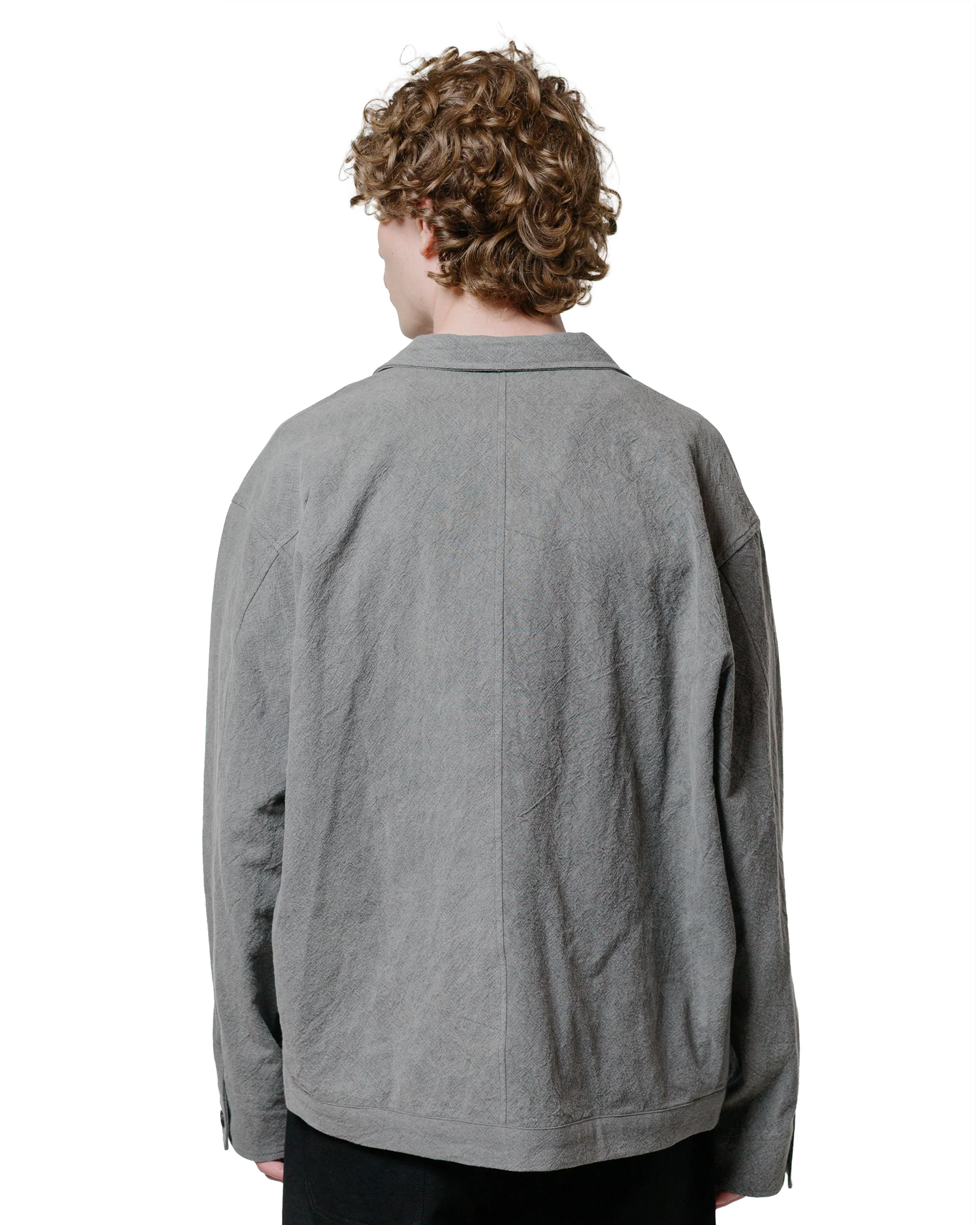 Wanze Type 1 Overshirt Cotton Linen Ramie Light Charcoal - Image 3