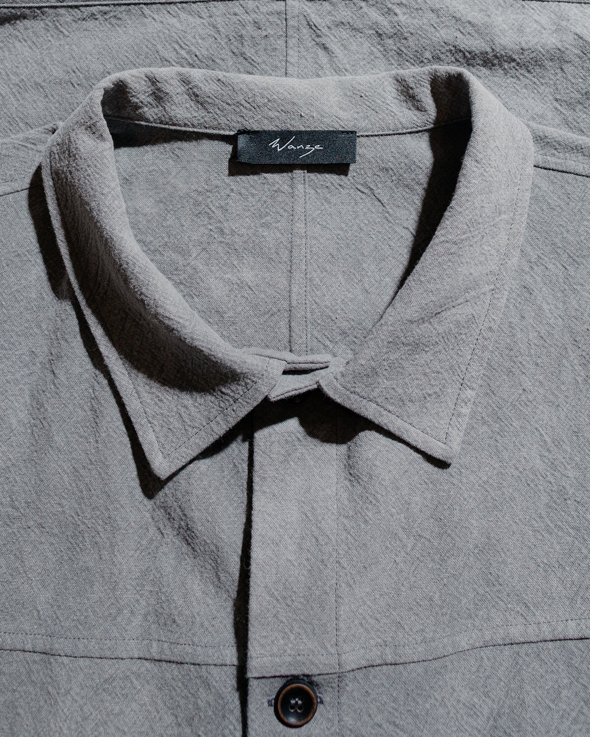 Wanze Type 1 Overshirt Cotton Linen Ramie Light Charcoal - Image 5