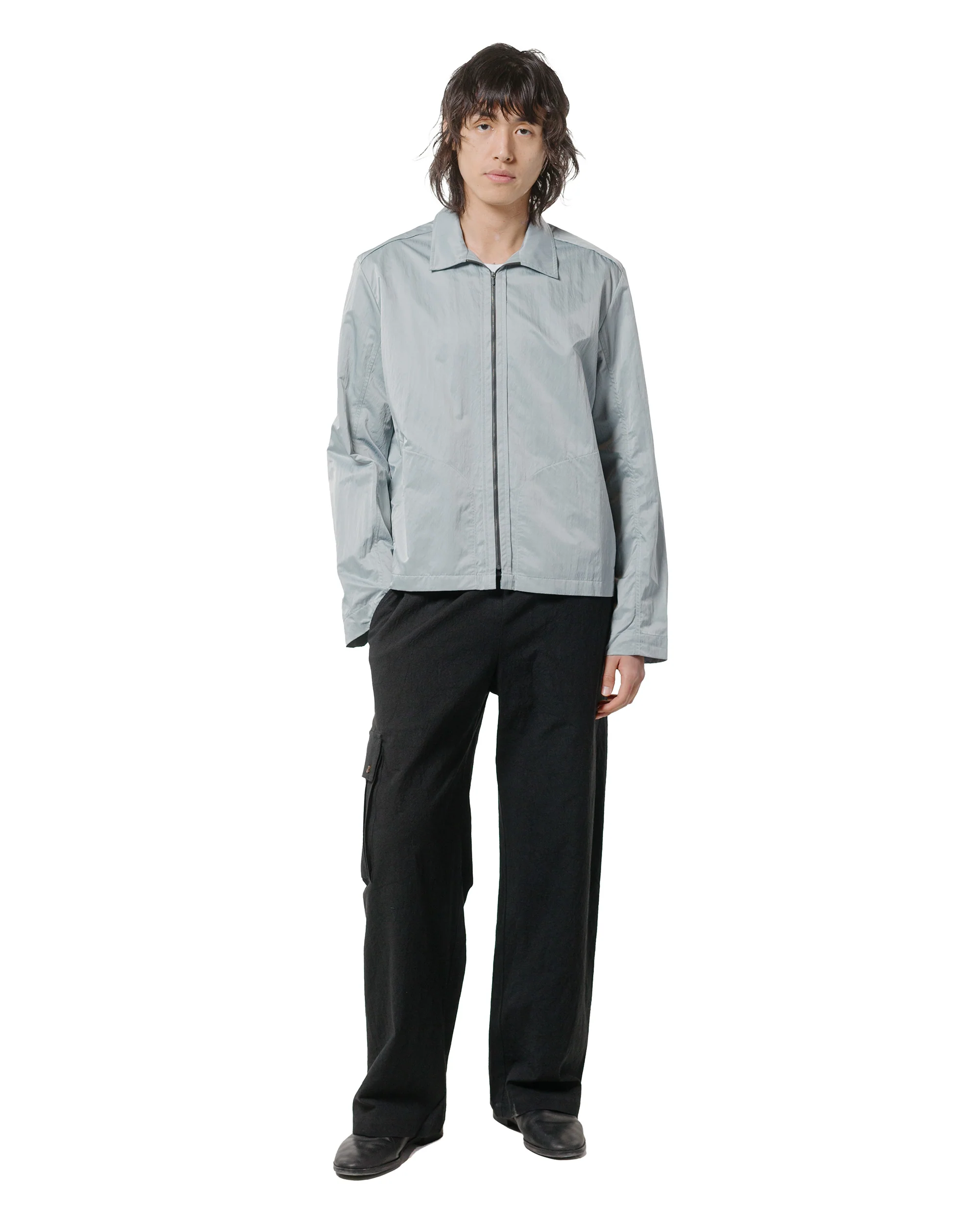 Wanze Zip Blouson Nylon Poly Silver Blue - Image 4