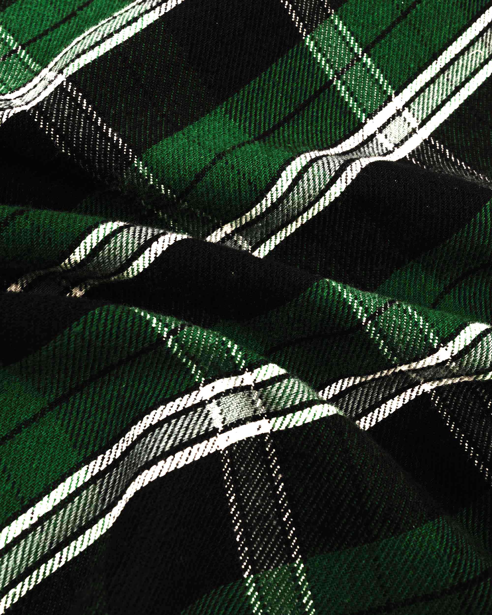 Warehouse Lot. 3022 Flannel Shirt With Chinstrap G Pattern Green (One Wash) - Image 5