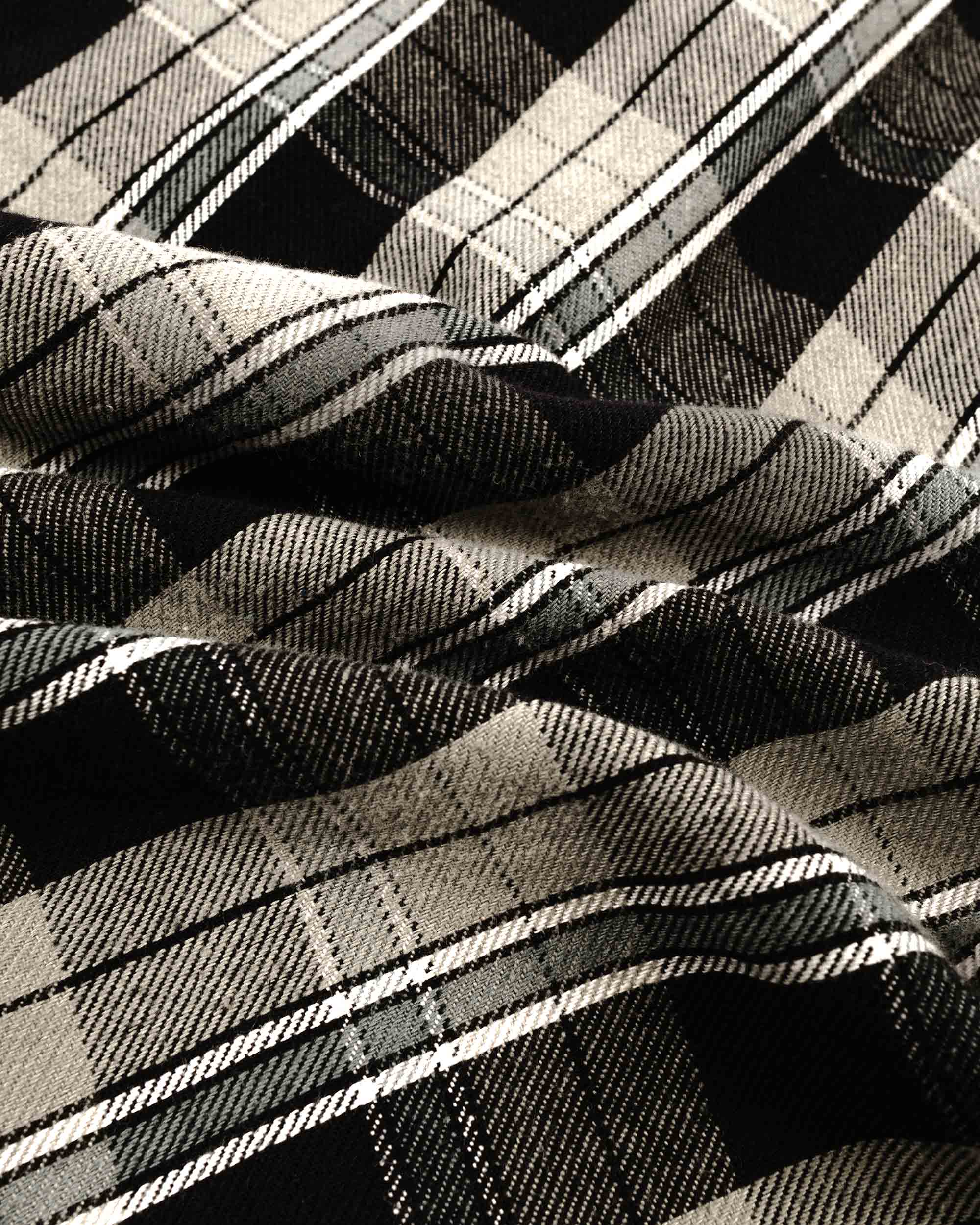Warehouse Lot. 3022 Flannel Shirt With Chinstrap G Pattern Grey (One Wash) - Image 5