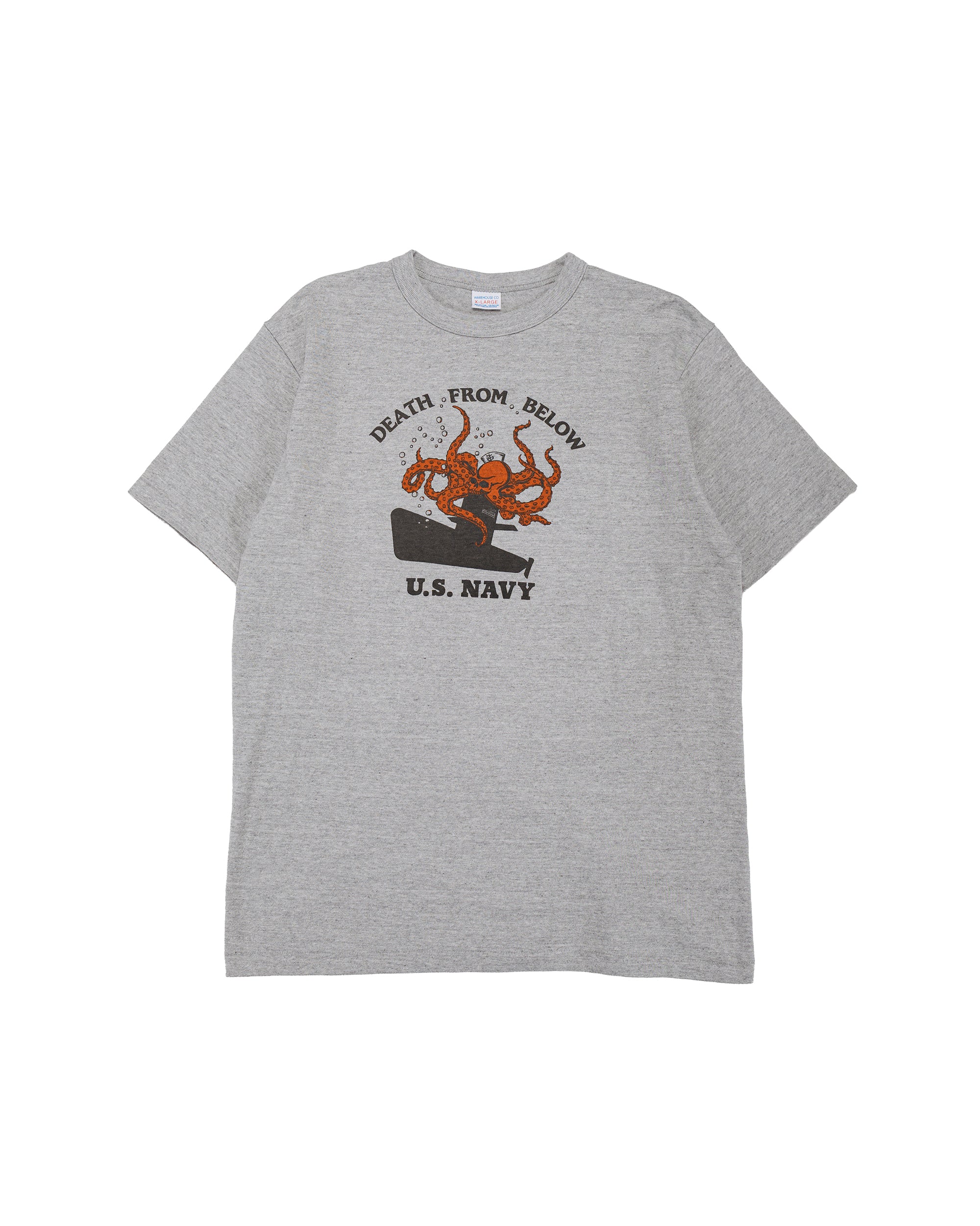 Warehouse Lot. 4096 88/12 Heather Crew Neck T Death From Below Gray