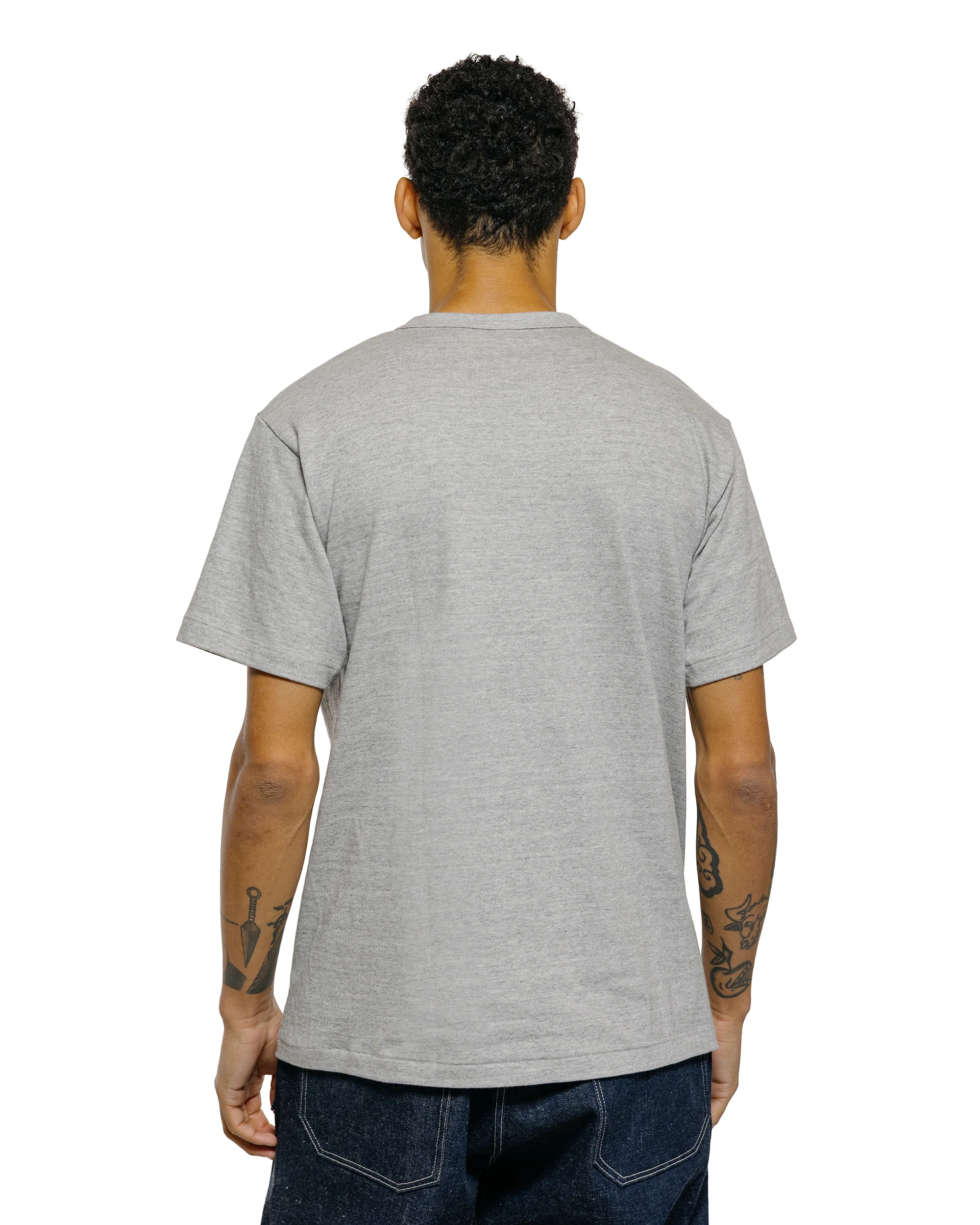 Warehouse Lot. 4096 88/12 Heather Crew Neck T Death From Below Gray - Image 3