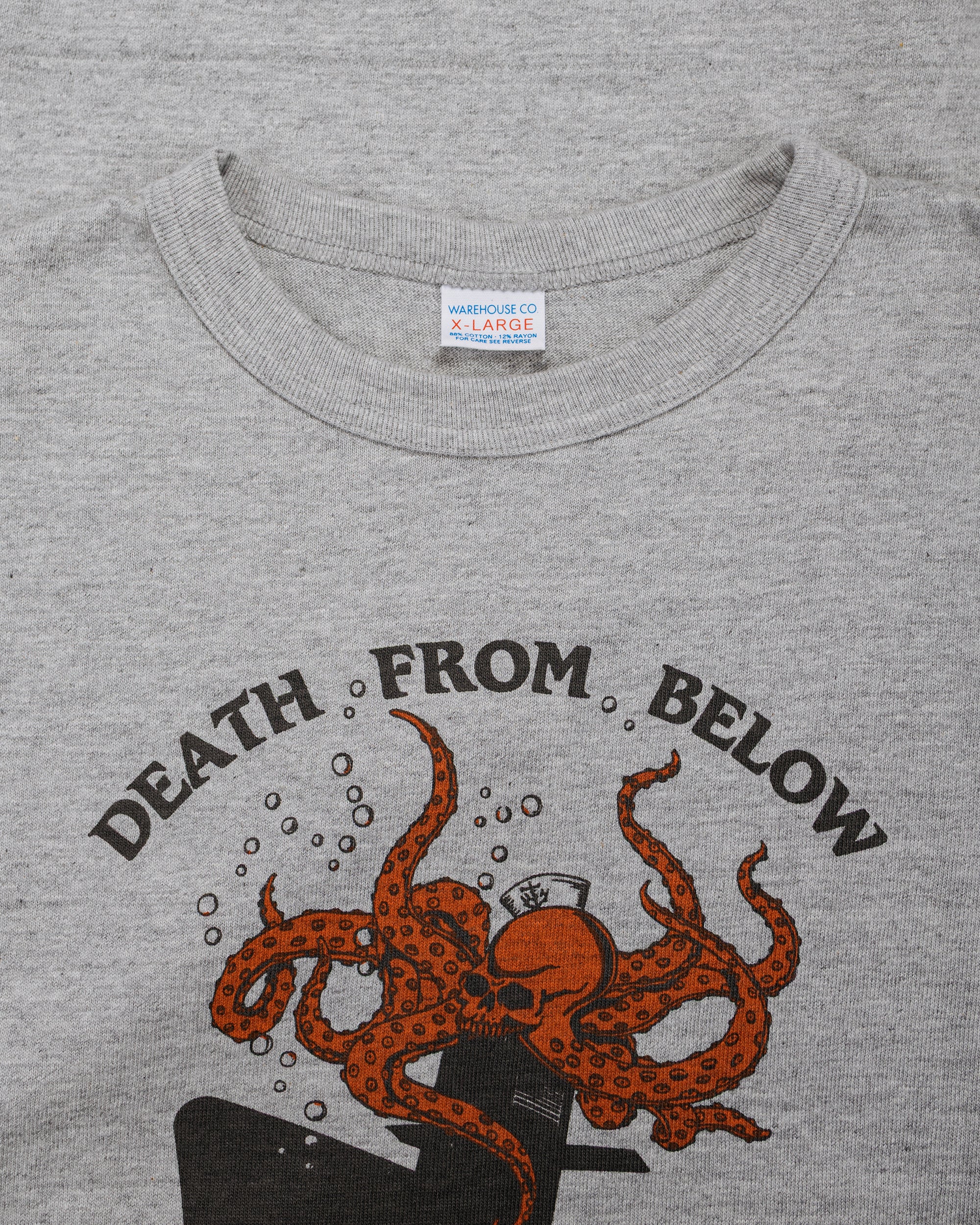 Warehouse Lot. 4096 88/12 Heather Crew Neck T Death From Below Gray - Image 5