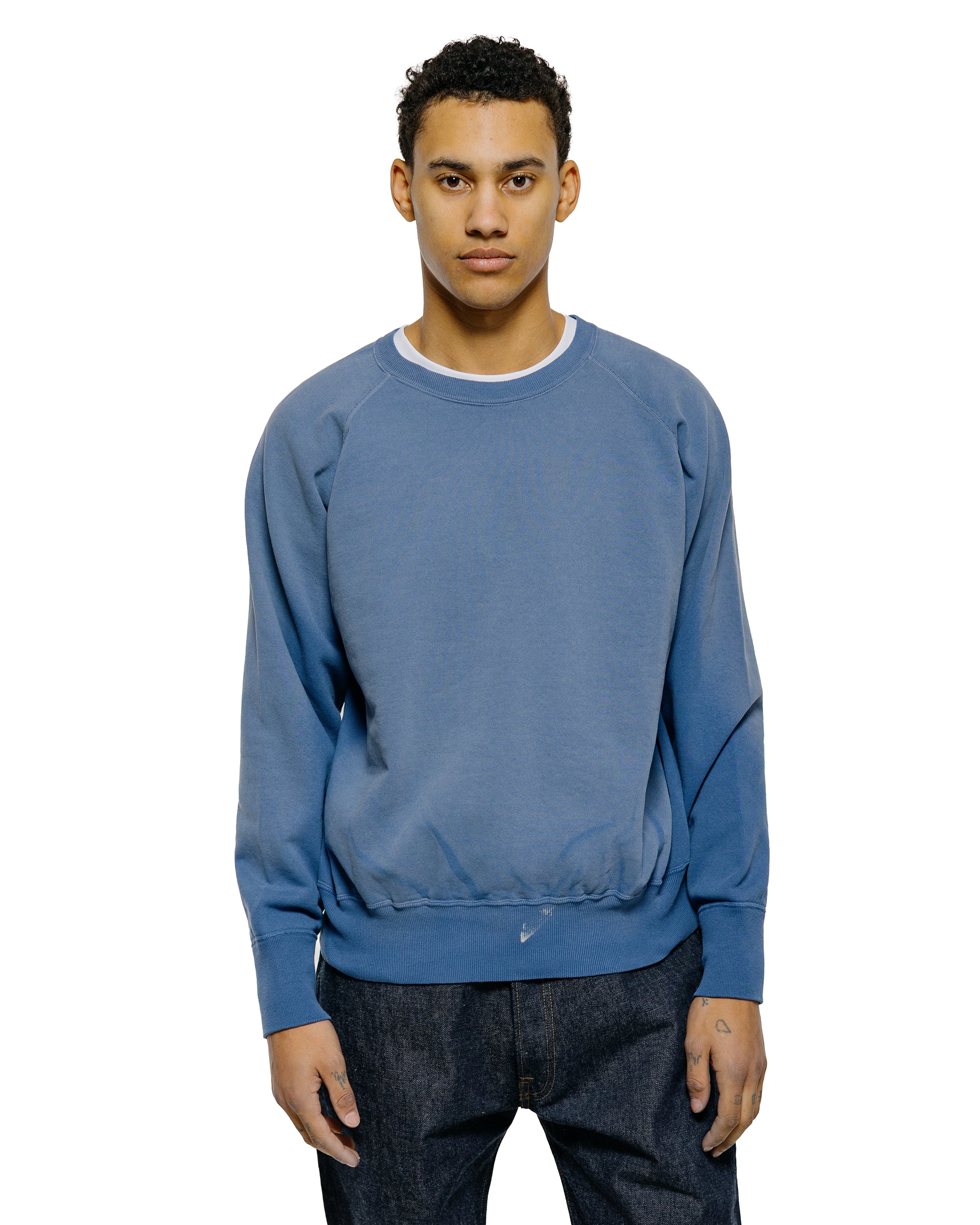 Warehouse Lot. 461 Raglan Crew Neck SW U/W Sun Burned Blue - Image 2