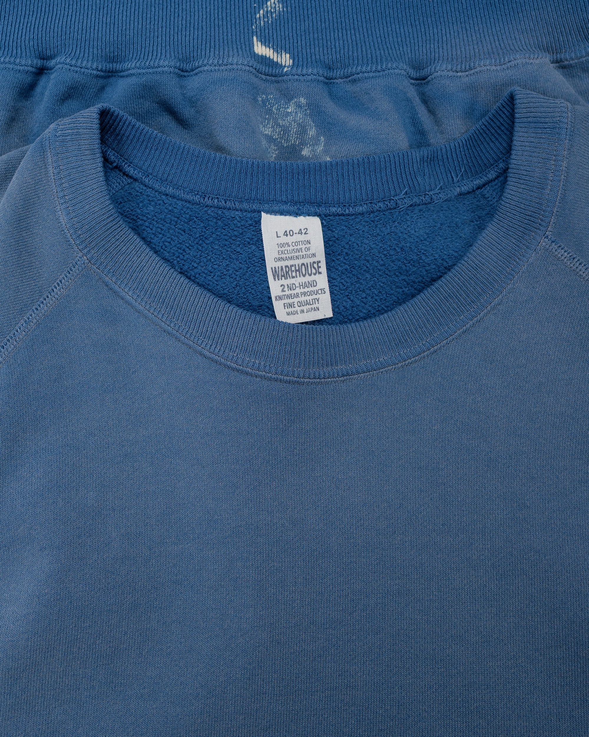 Warehouse Lot. 461 Raglan Crew Neck SW U/W Sun Burned Blue - Image 5
