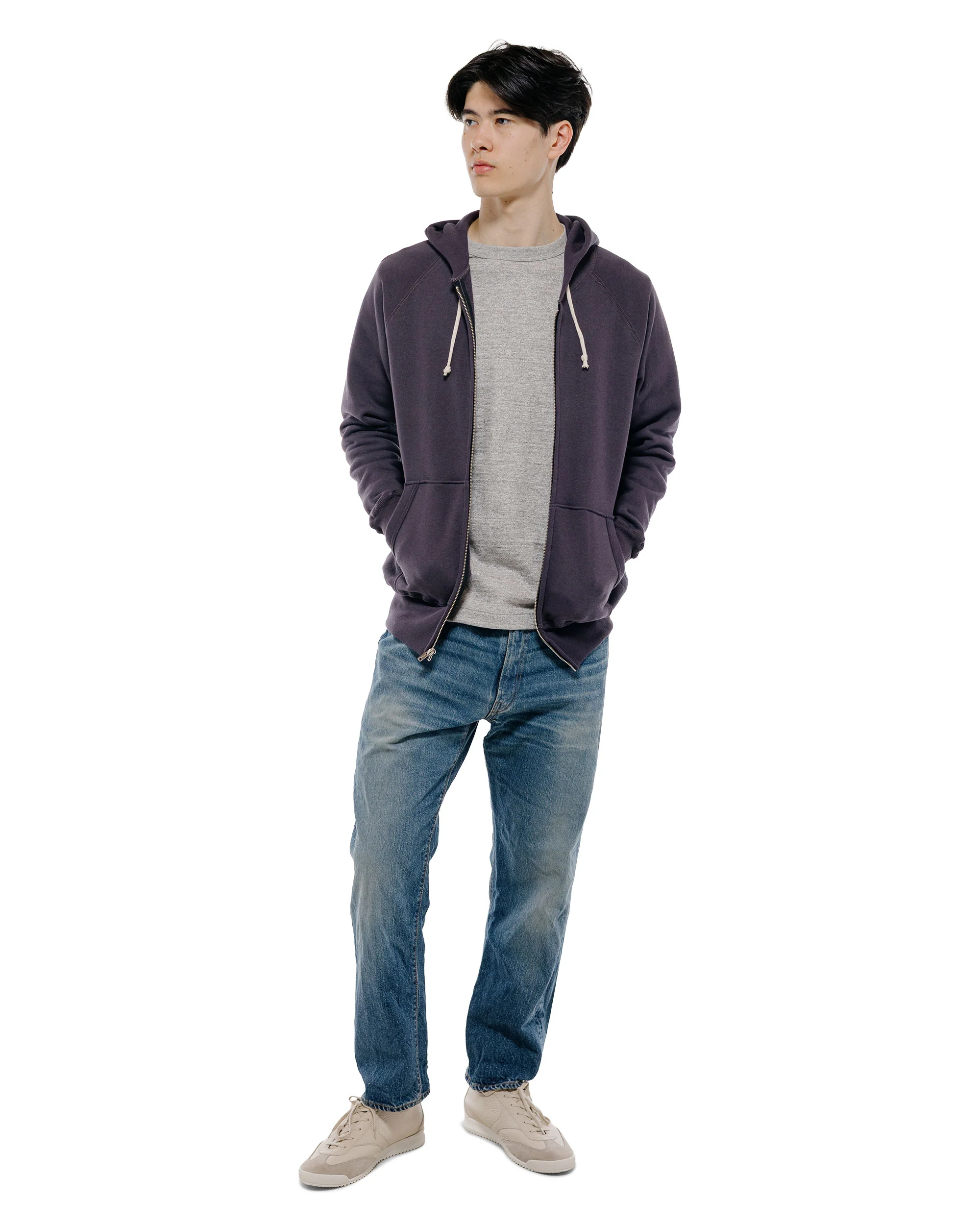 Warehouse Lot. 496 Raglan Freedom Full Zip Hood Dark Navy - Image 5