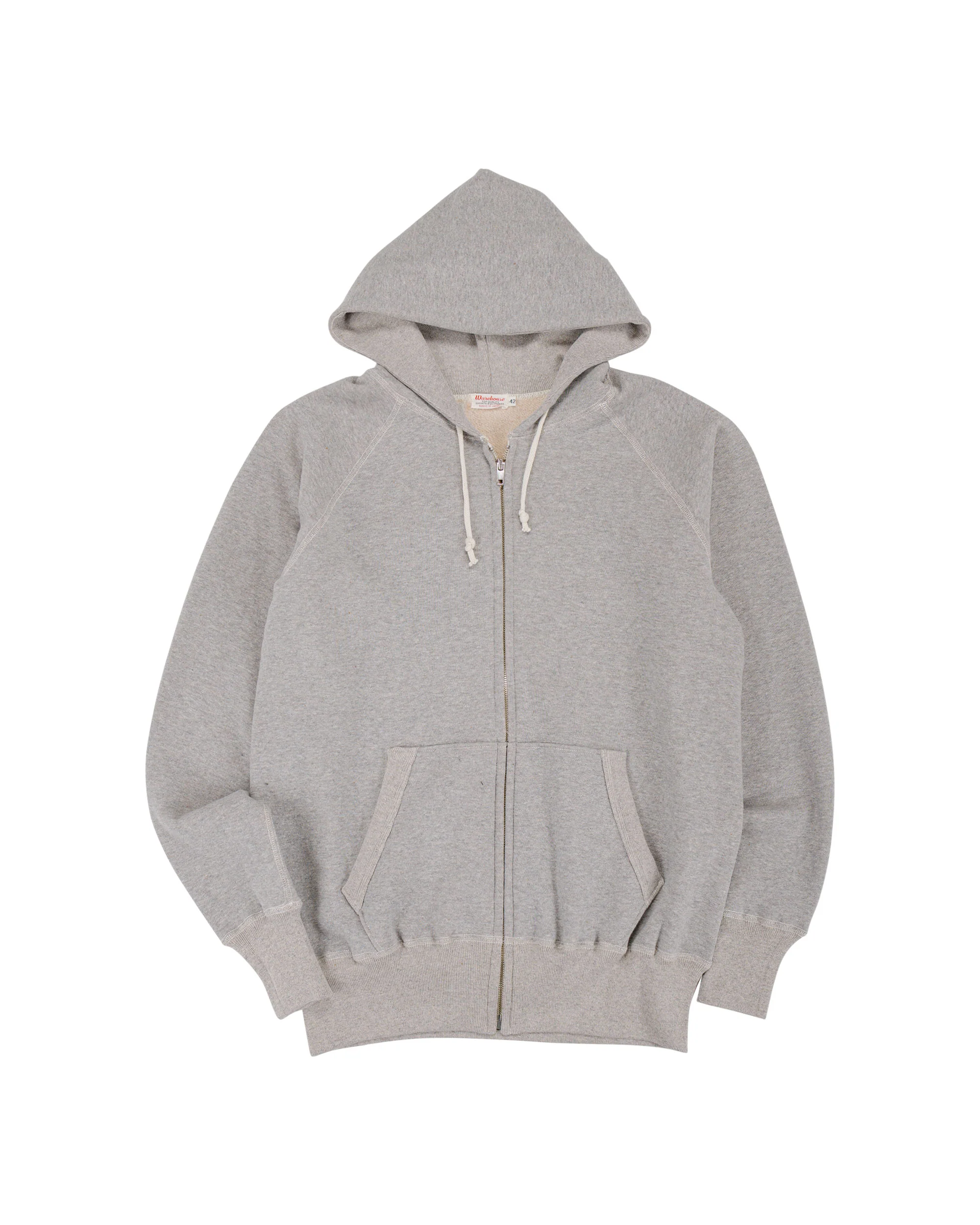 Warehouse Lot. 496 Raglan Freedom Full Zip Hood Heather Gray