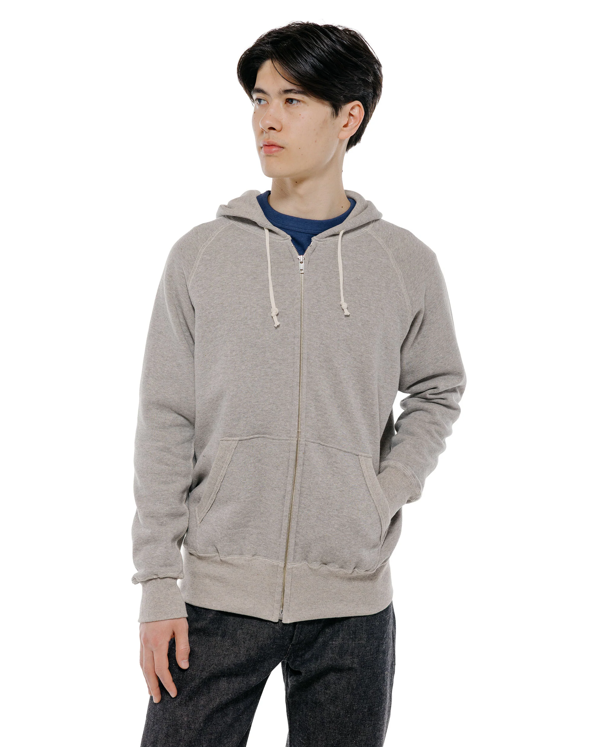 Warehouse Lot. 496 Raglan Freedom Full Zip Hood Heather Gray - Image 2