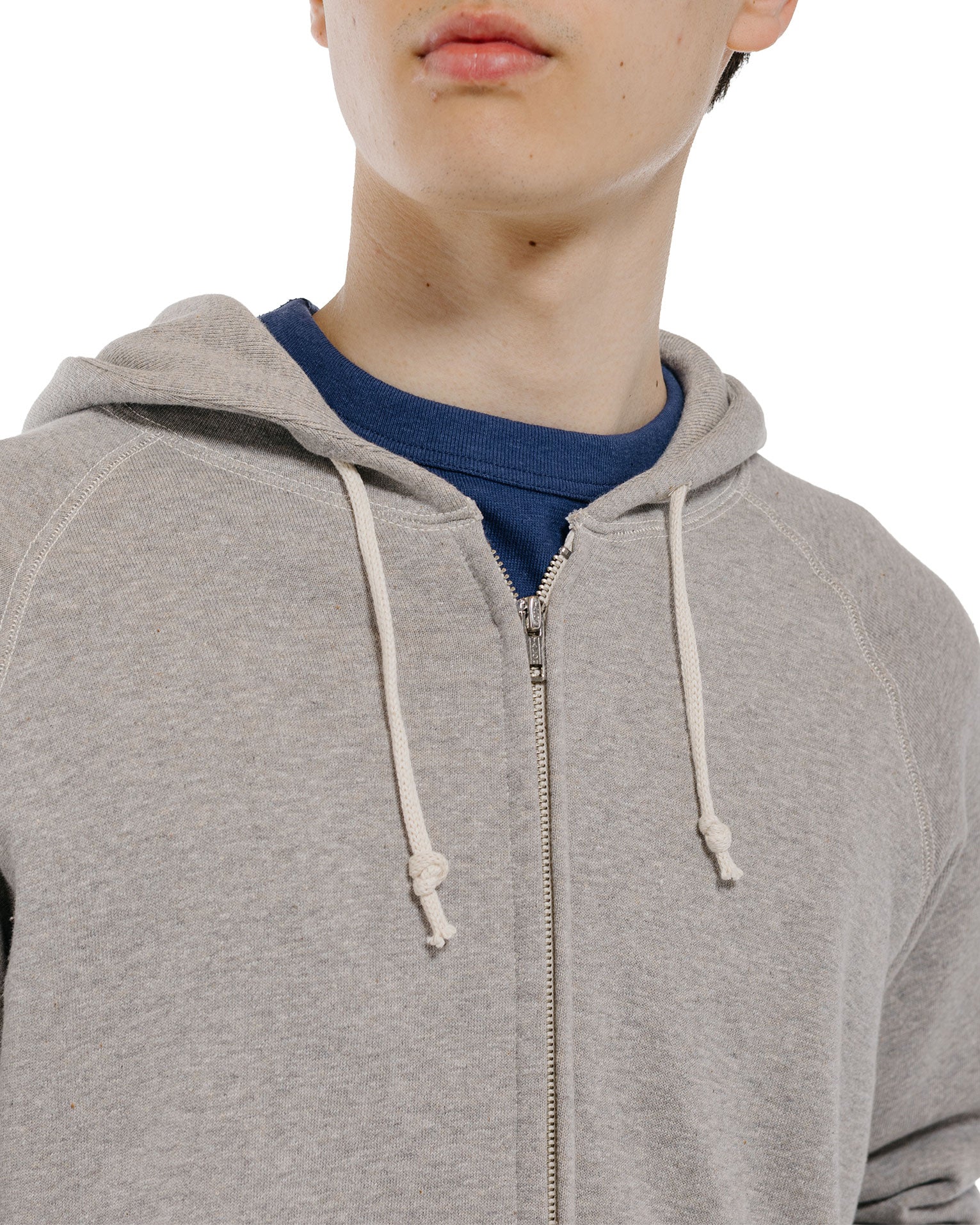 Warehouse Lot. 496 Raglan Freedom Full Zip Hood Heather Gray - Image 3
