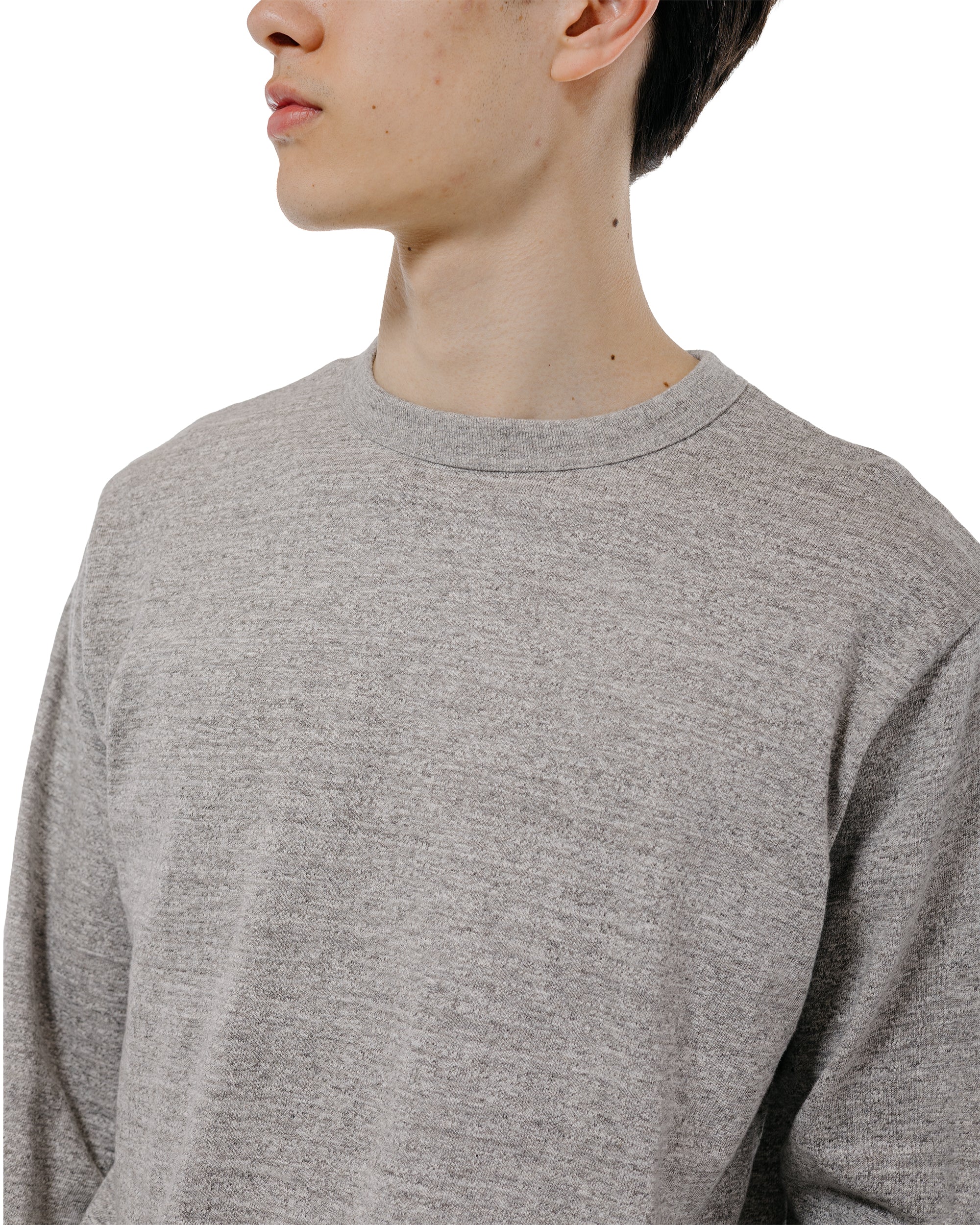 Warehouse Lot. 5906 Long Sleeve Crew Neck T-Shirt Heather Gray - Image 3