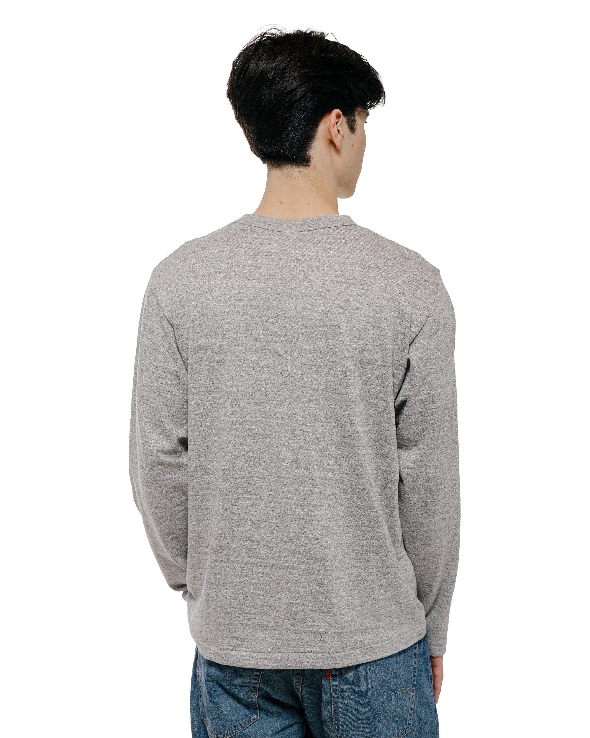 Warehouse Lot. 5906 Long Sleeve Crew Neck T-Shirt Heather Gray - Image 4