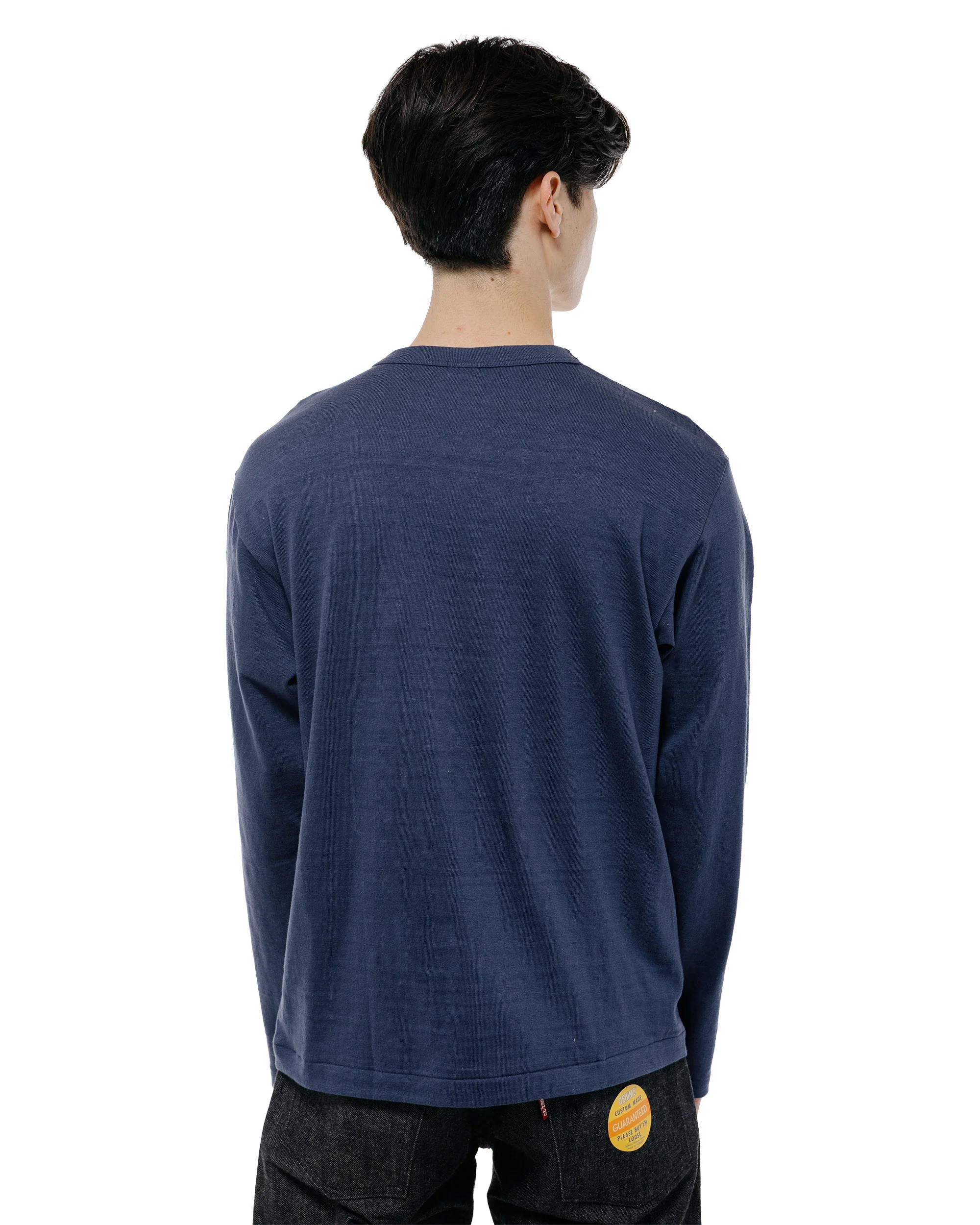 Warehouse Lot. 5906 Long Sleeve Crew Neck T-Shirt Navy - Image 4
