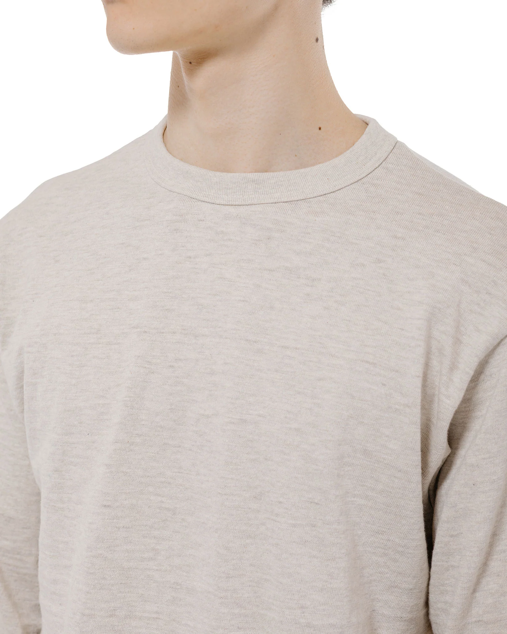 Warehouse Lot. 5906 Long Sleeve Crew Neck T-Shirt Oatmeal - Image 3