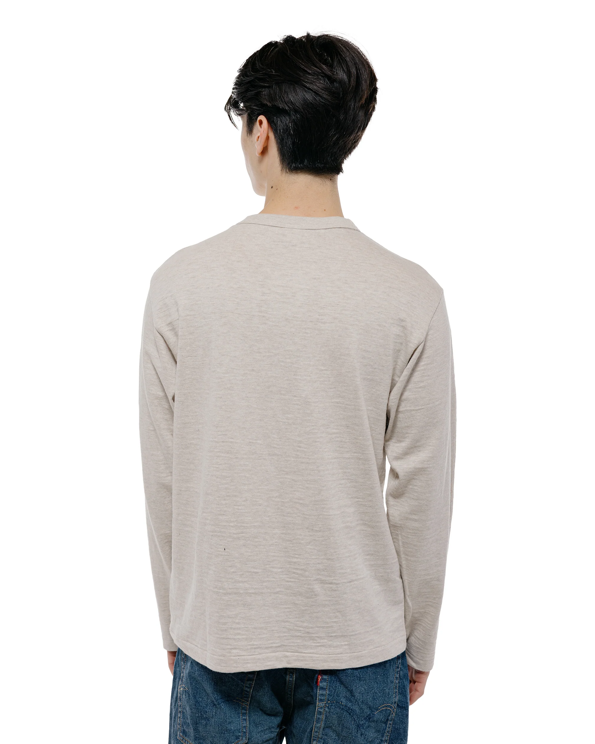 Warehouse Lot. 5906 Long Sleeve Crew Neck T-Shirt Oatmeal - Image 4