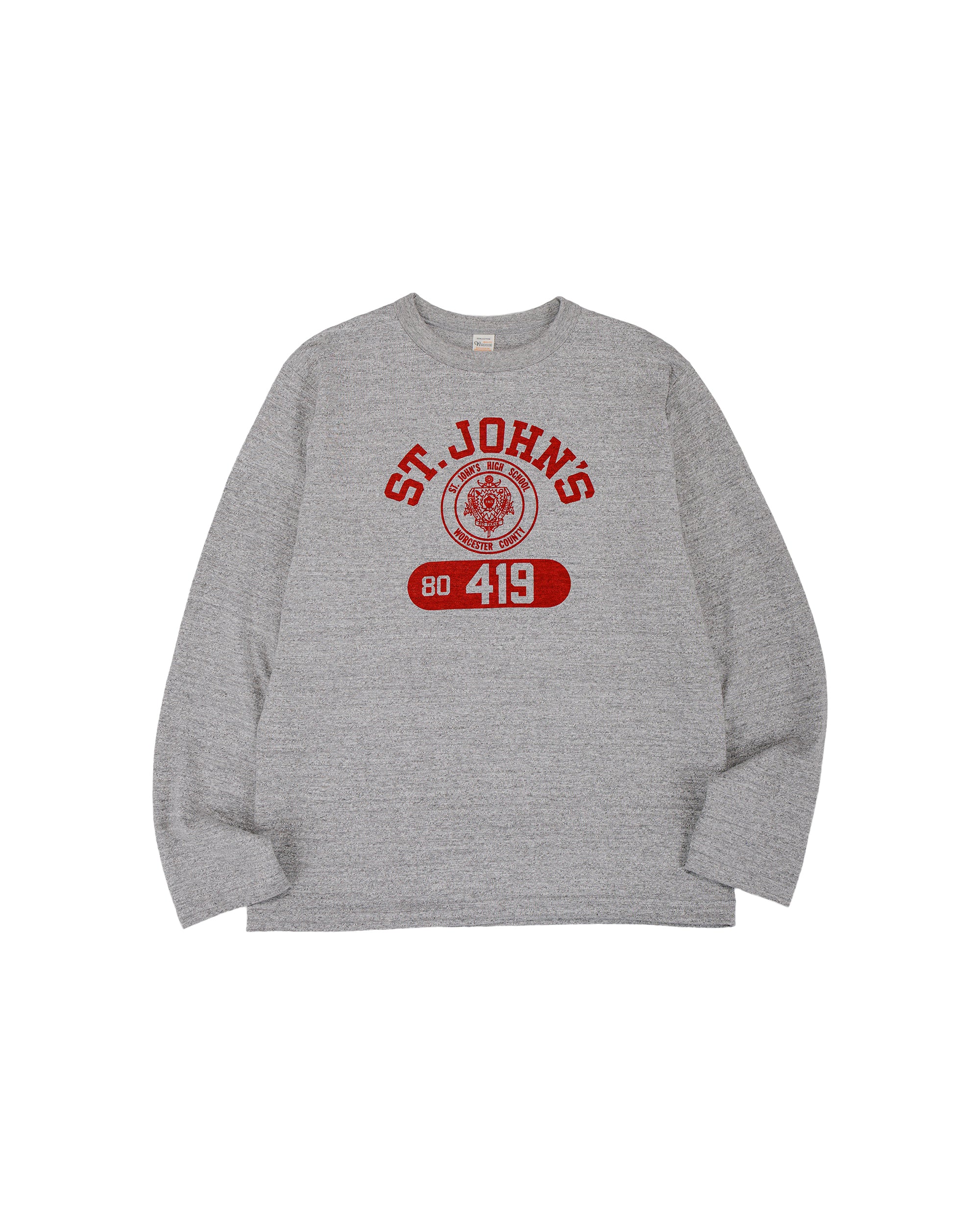 Warehouse Lot. 5906 Long Sleeve Crew Neck T-Shirt St. Johns Heather Gray