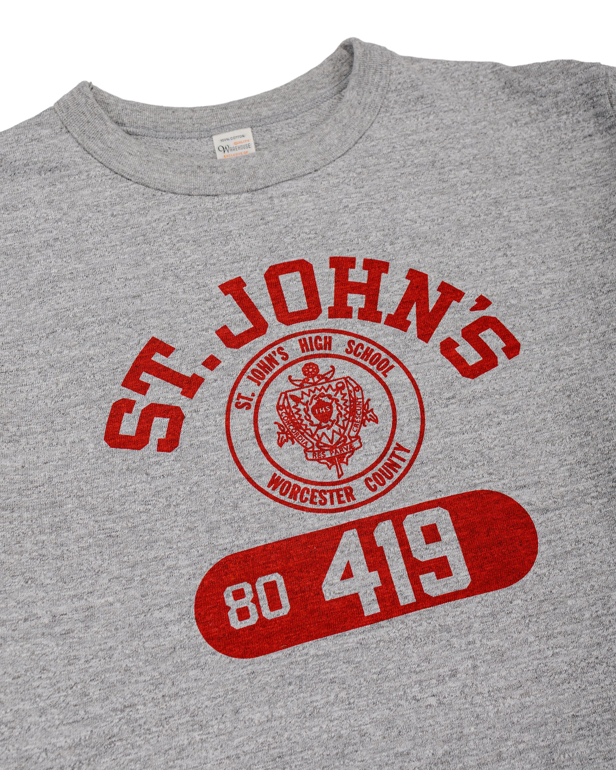 Warehouse Lot. 5906 Long Sleeve Crew Neck T-Shirt St. Johns Heather Gray - Image 5